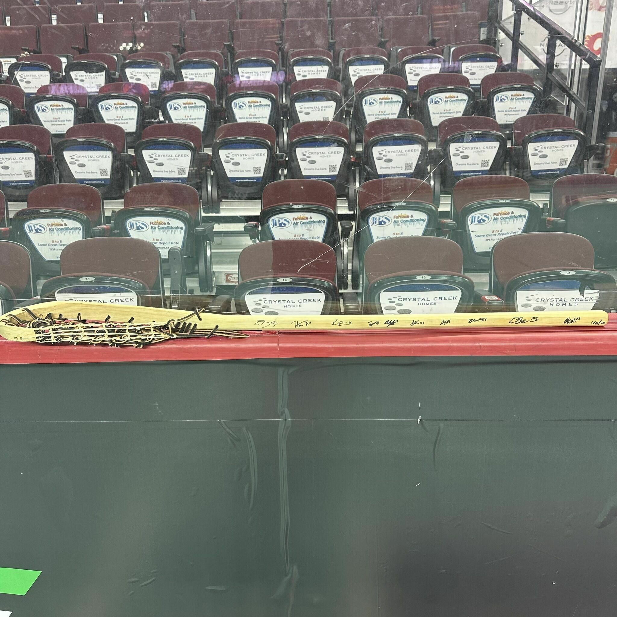 Calgary Roughnecks Signed Handcrafted Wood Stick