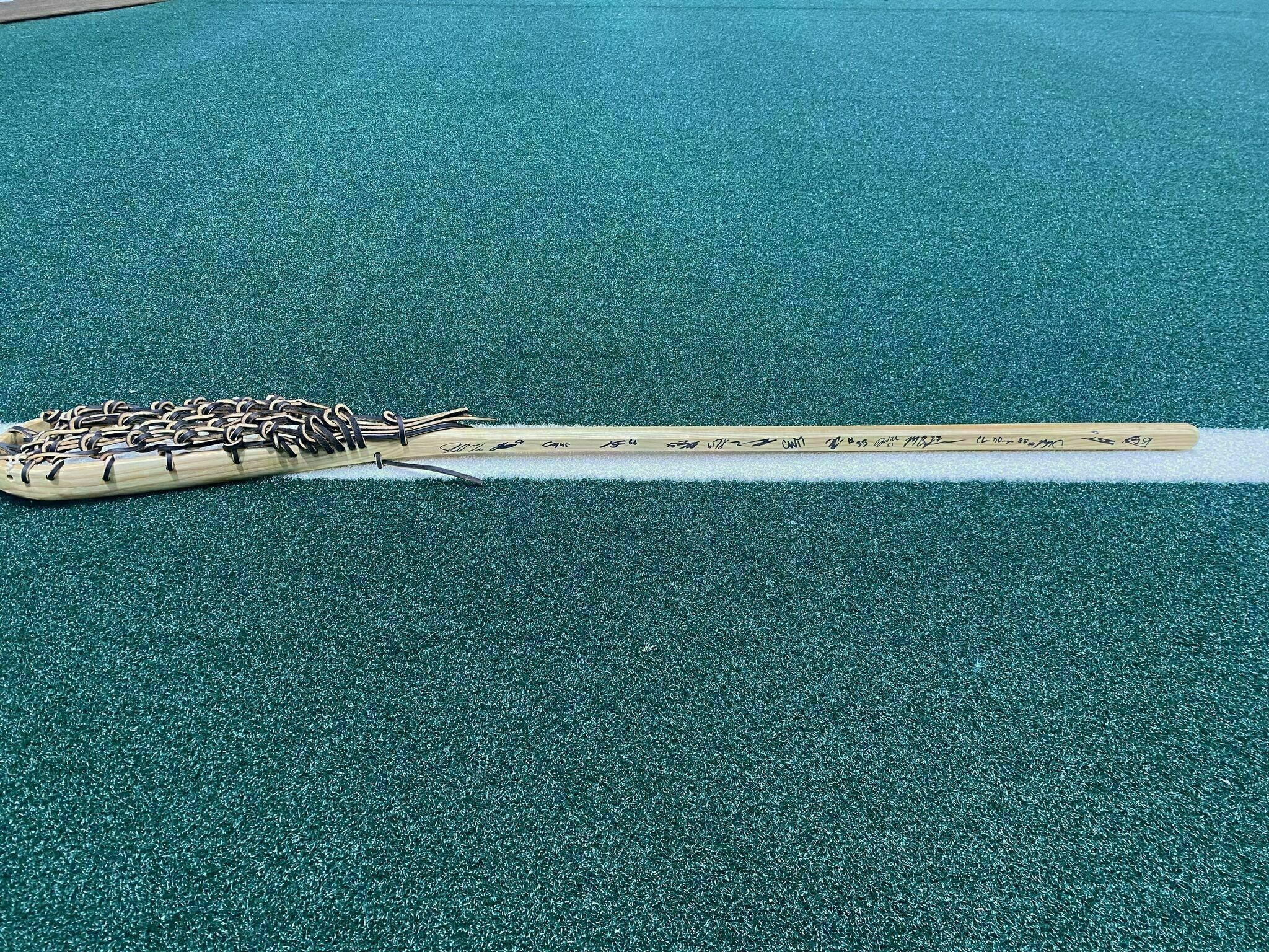 Oshawa Firewolves Signed Handcrafted Wood Stick