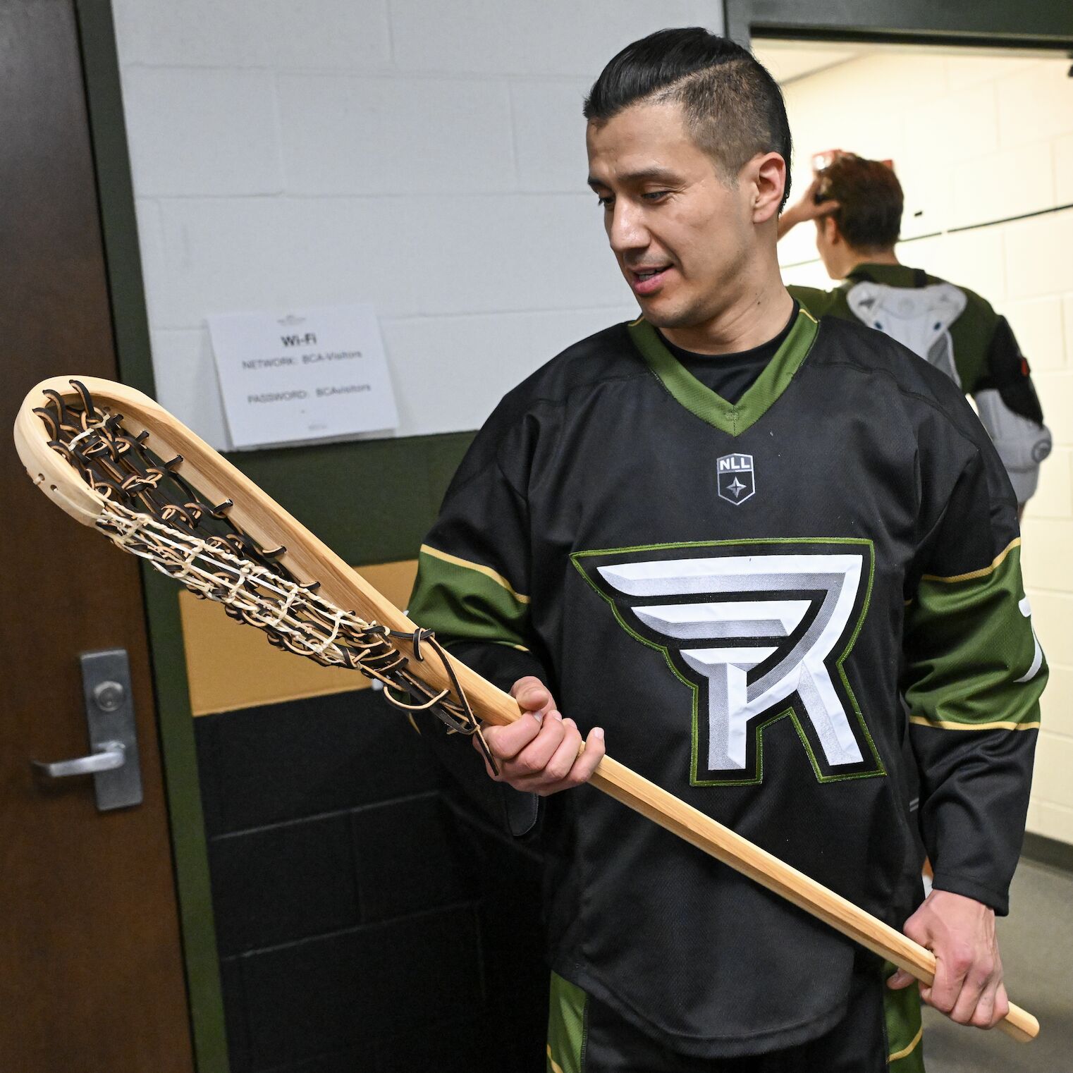 Rochester Knighthawks Signed Handcrafted Wood Stick