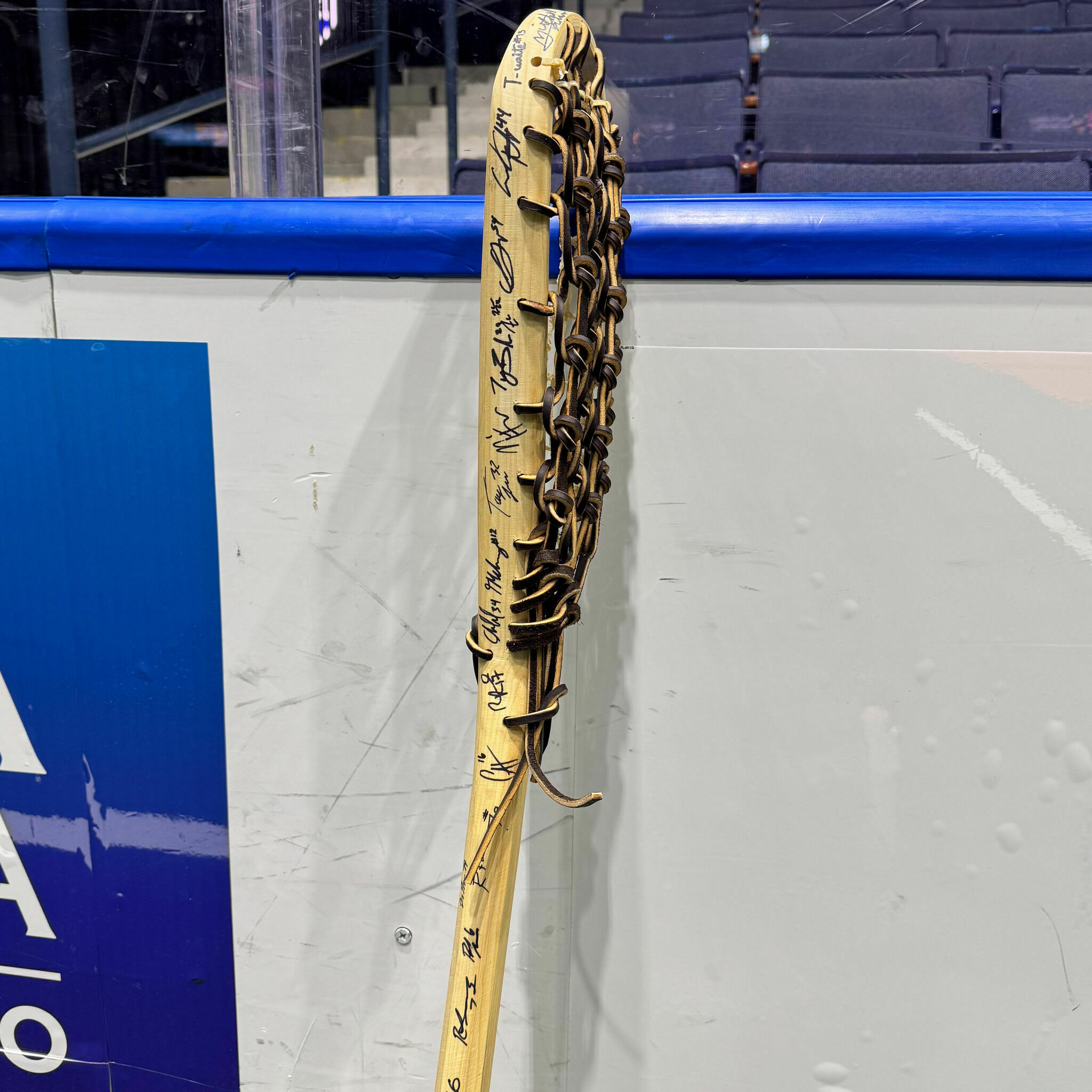 Rochester Knighthawks Signed Handcrafted Wood Stick