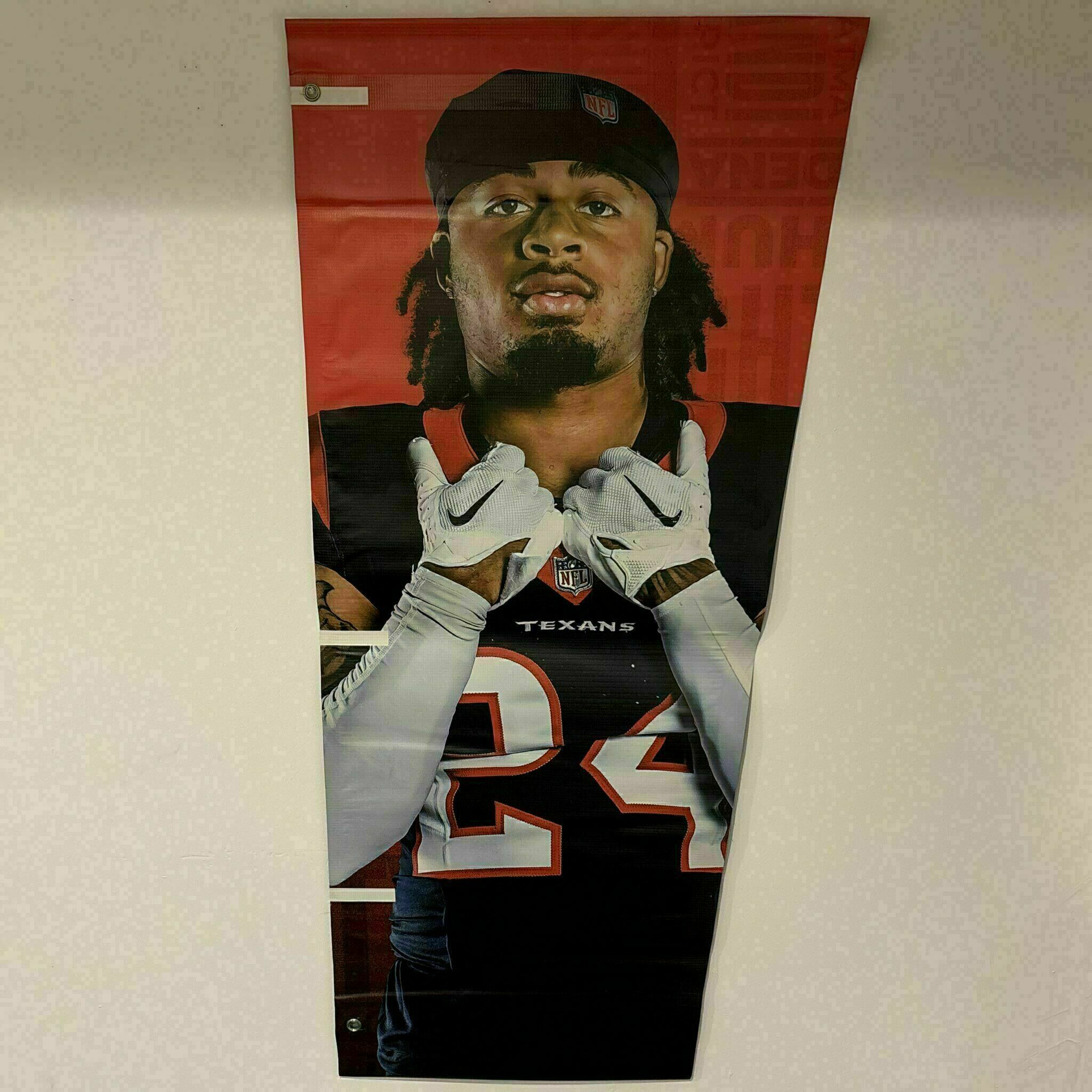 #24 Stingley Jr NRG Stadium-Used Player Banner