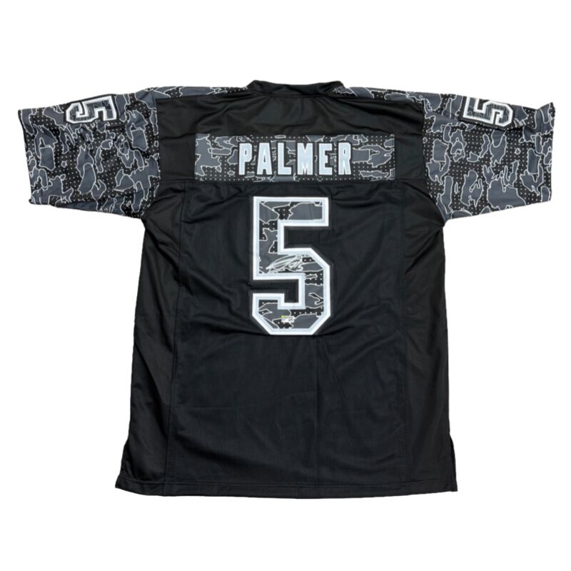 Joshua Palmer Autographed Pro-Style Black Reflective Football Jersey