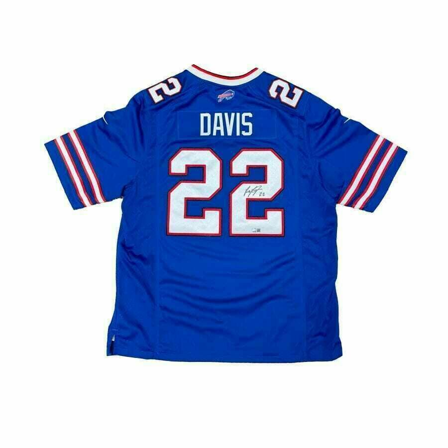 Ray Davis Signed Buffalo Bills Nike Authentic Blue Stitched Jersey