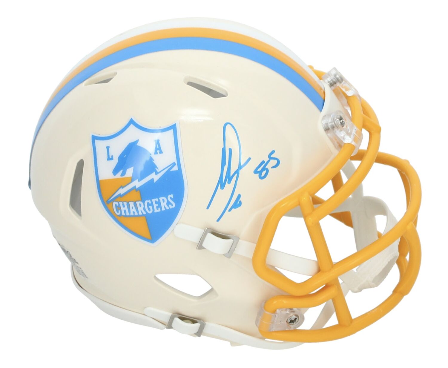 Antonio Gates Autographed Los Angeles Chargers 'Retro' Mini Speed Helmet Beckett