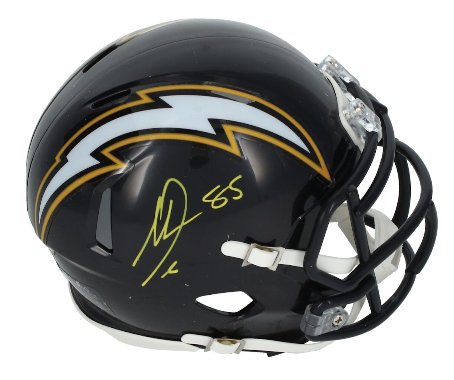 Antonio Gates Autographed Los Angeles Chargers Throwback Mini Helmet Beckett