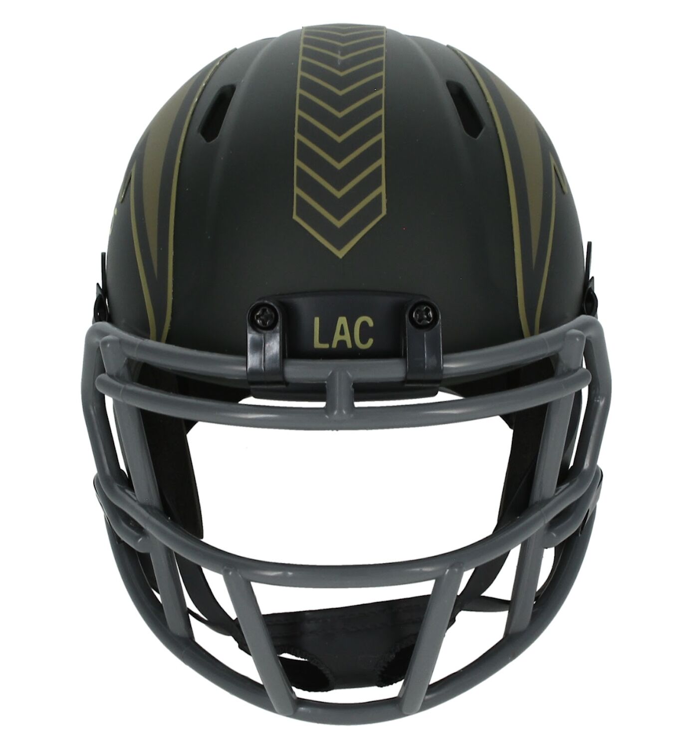 Antonio Gates Autographed Los Angeles Chargers 2025 Salute to Service Mini Speed Helmet Beckett
