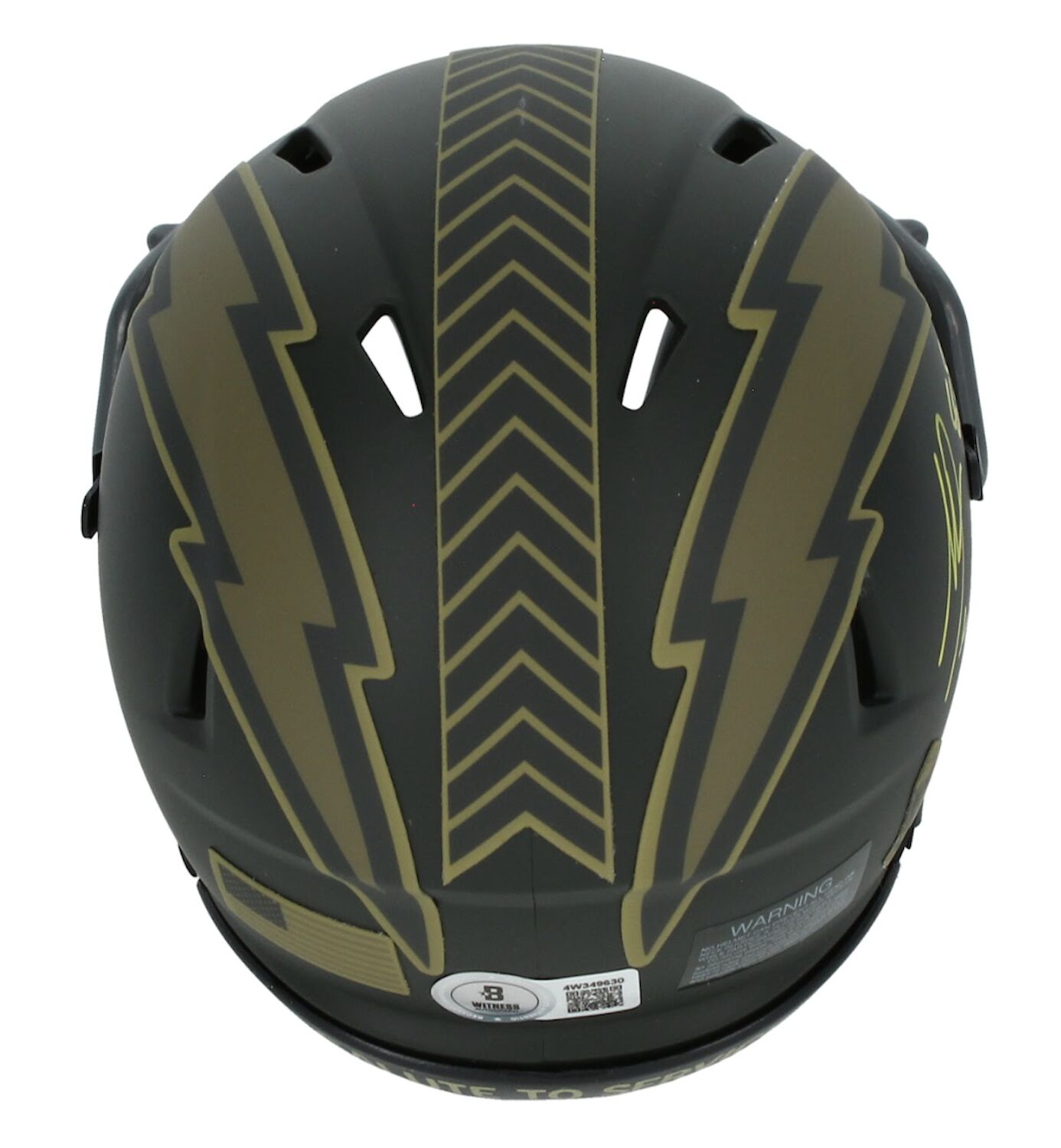Antonio Gates Autographed Los Angeles Chargers 2025 Salute to Service Mini Speed Helmet Beckett