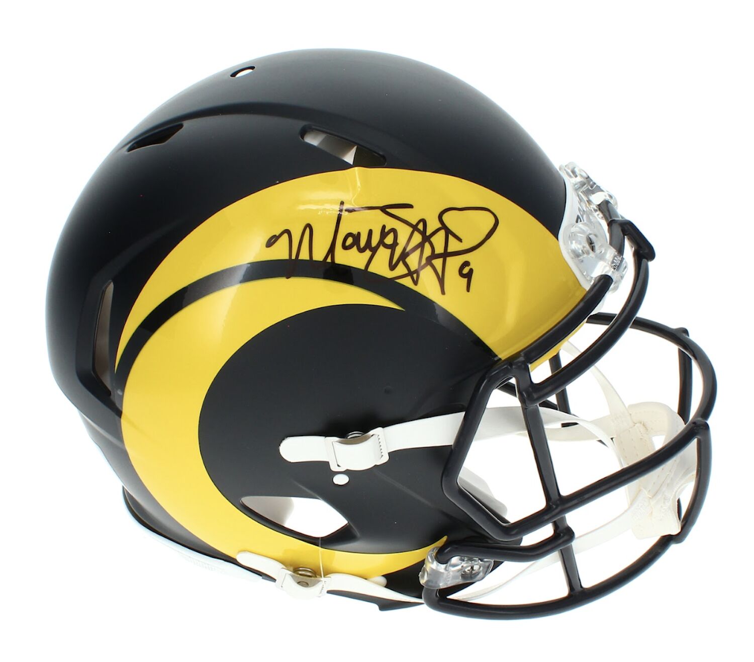 Matthew Stafford Autographed Los Angeles Rams 'Rivalries' Authentic Speed Helmet Beckett