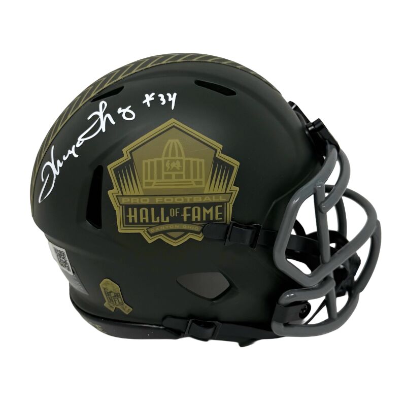 Thurman Thomas Signed Hall of Fame 2025 Salute to Service Speed Mini Helmet