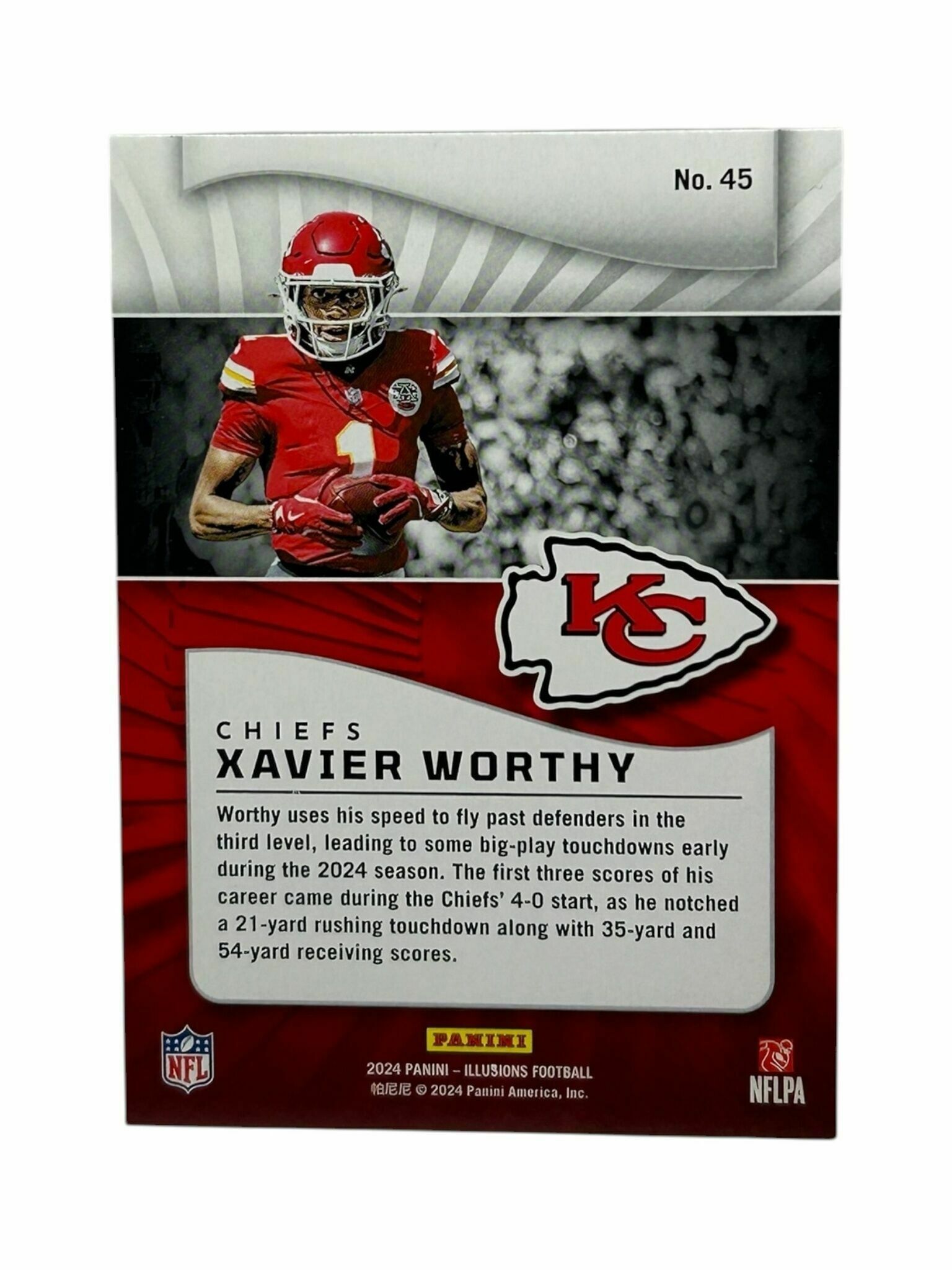 Xavier Worthy 2024 Panini Illusions Football Rookie Trading Card