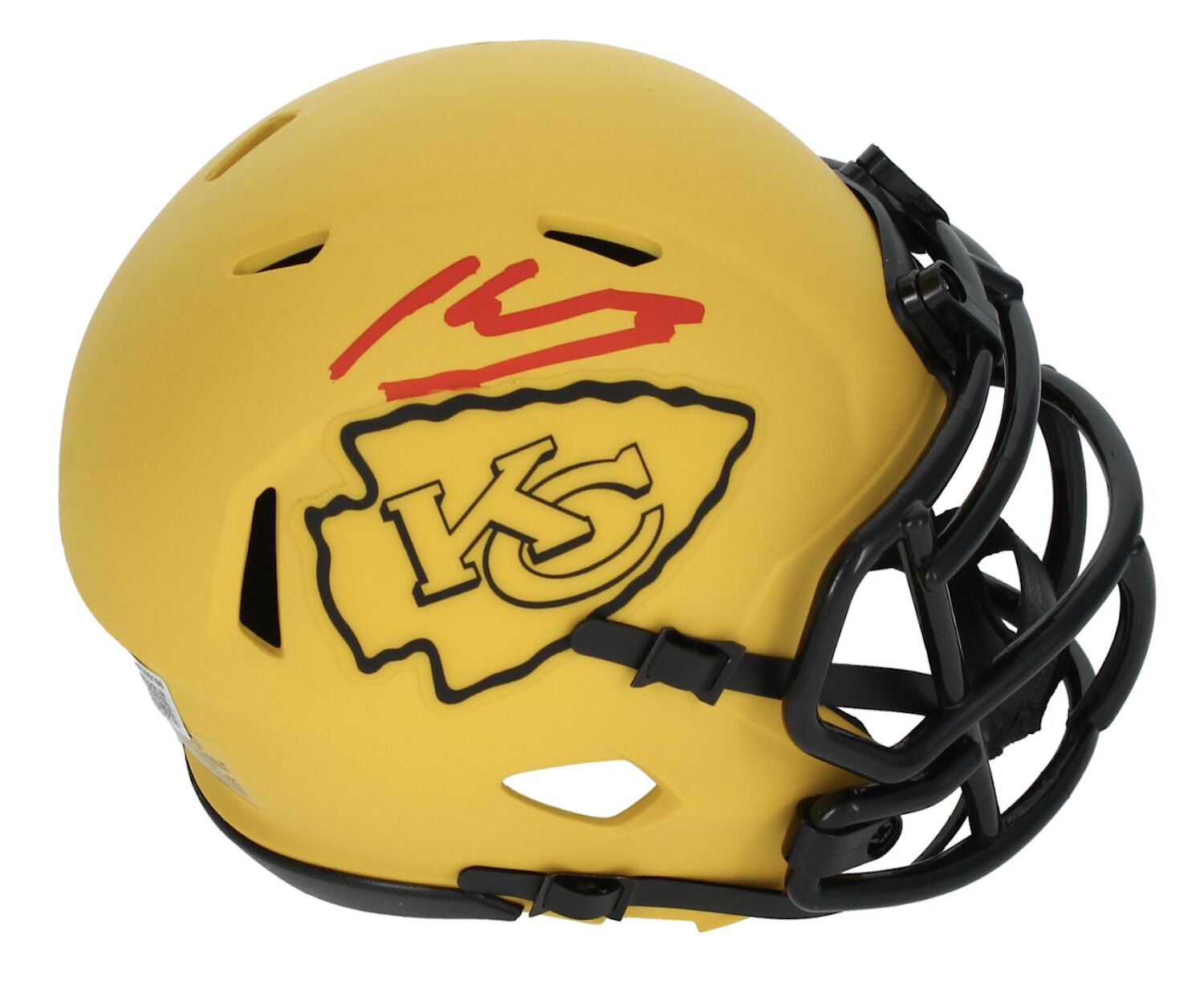 Kenneth Walker III Autographed Kansas City Chiefs 'RAVE' Mini Speed Helmet Beckett