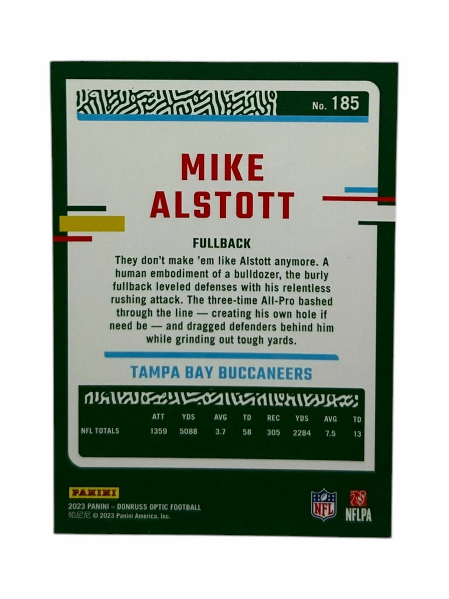 Mike Alstott 2023 Panini Donruss Optic Football Trading Card