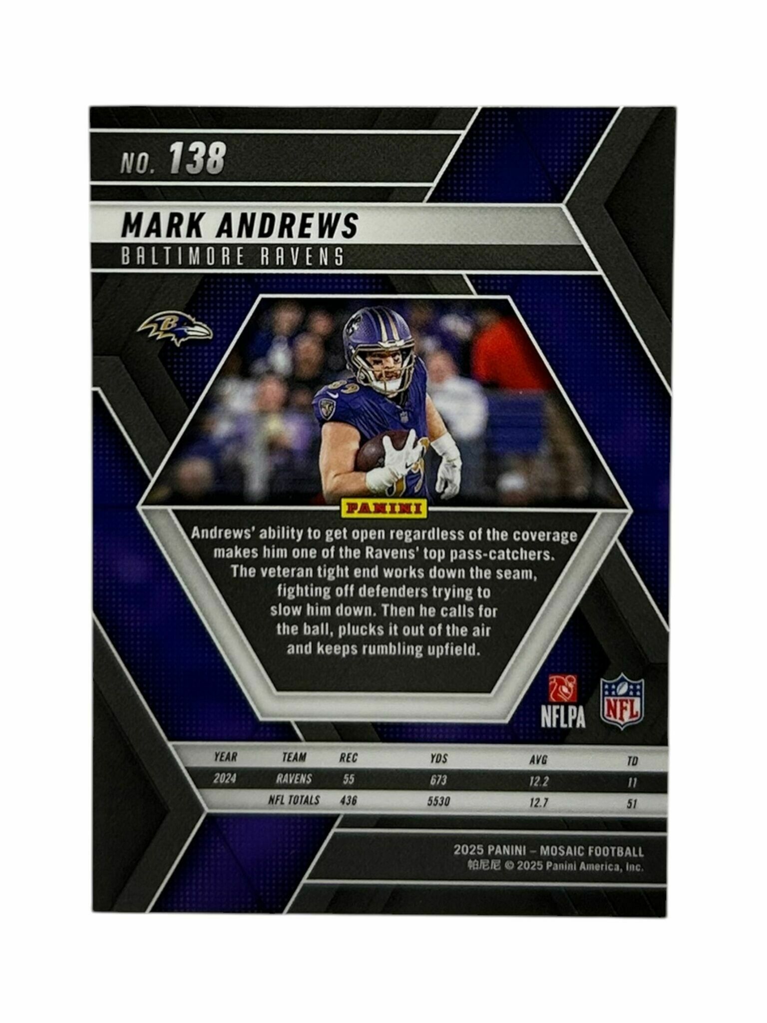 Mark Andrews 2025 Panini Mosaic Football Trading Card