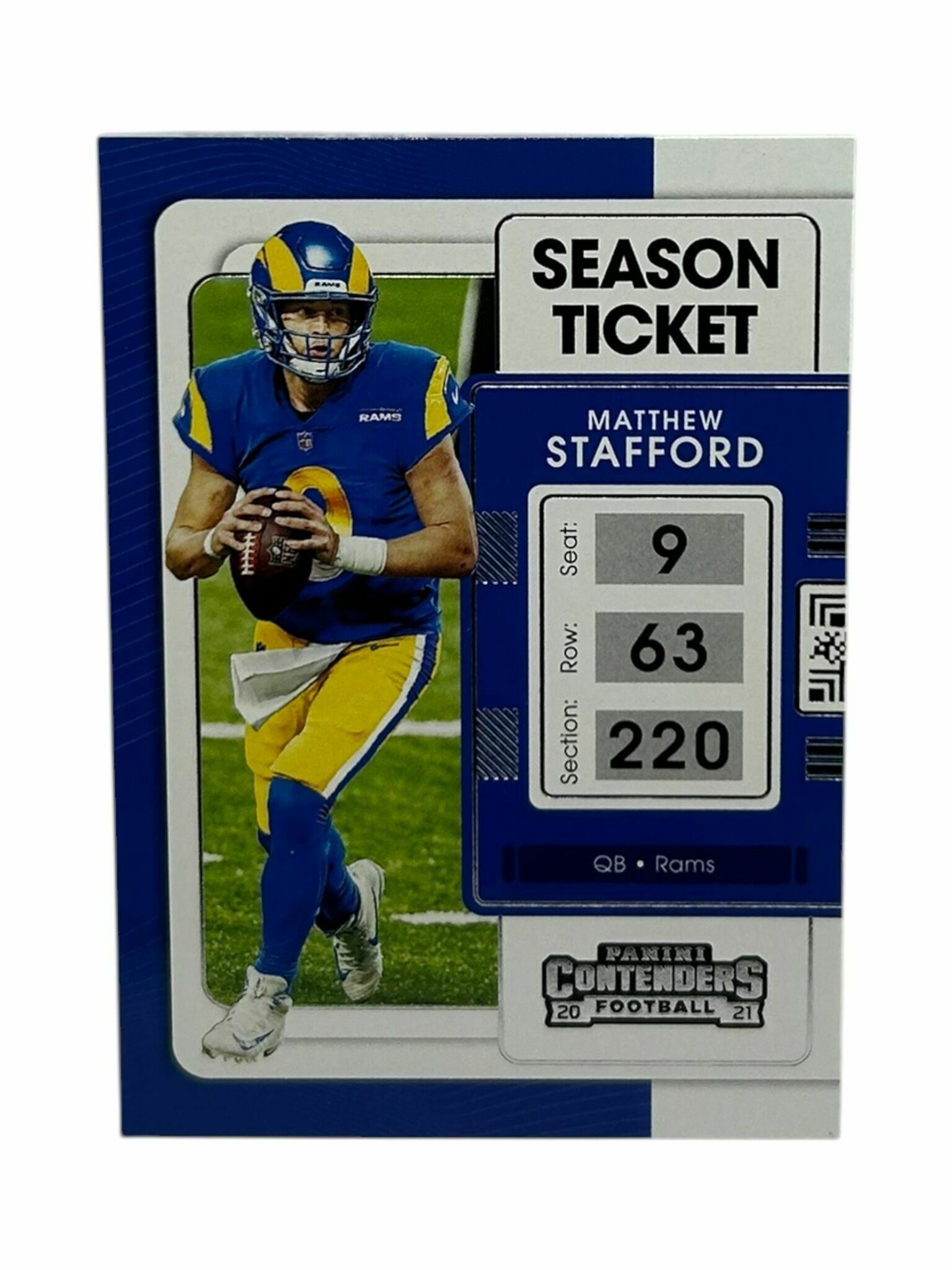 Matthew Stafford 2021 Panini Contenders Football Season Ticket Trading Card