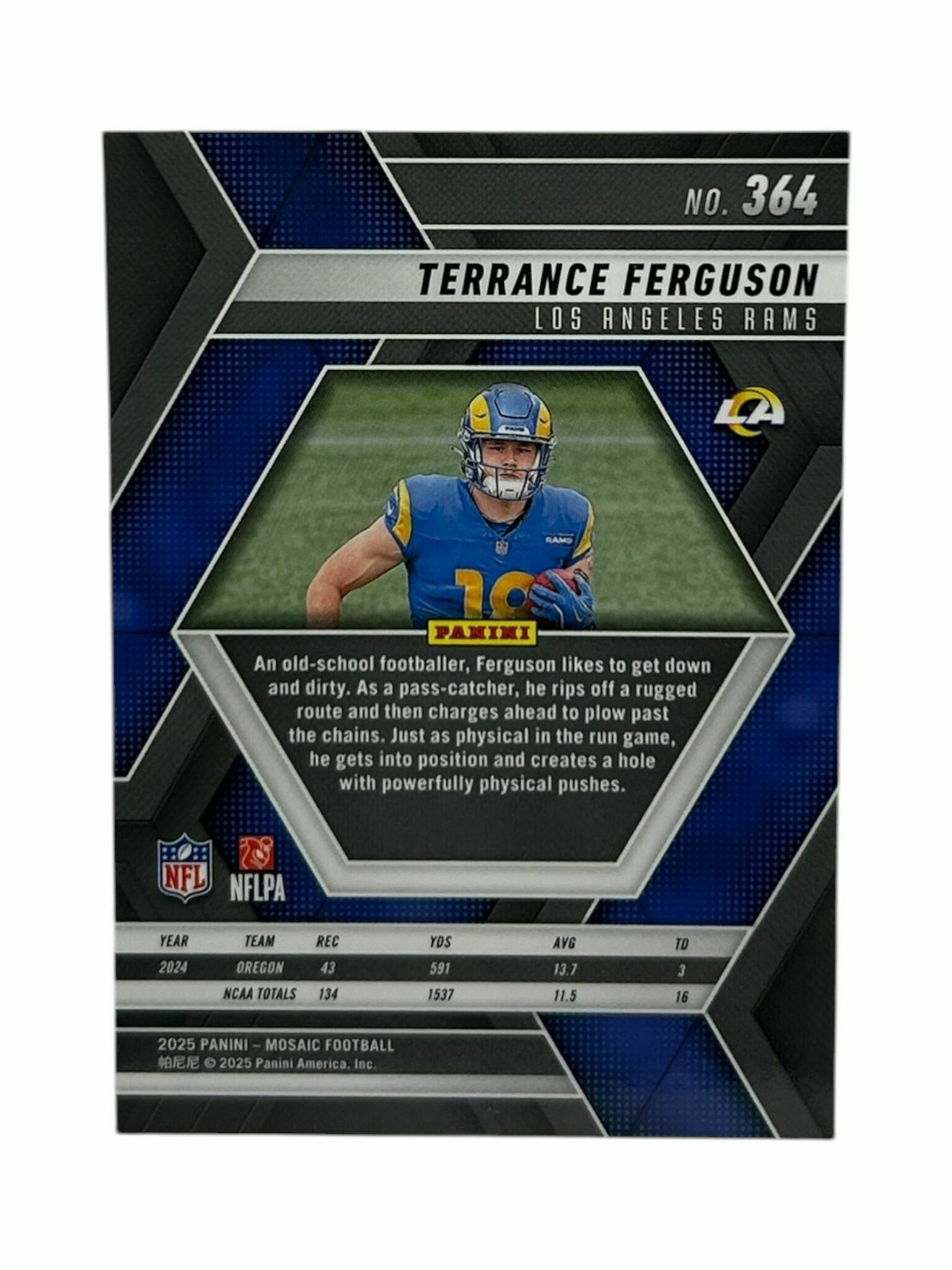 Terrance Ferguson 2025 Panini Mosaic Football Rookie Trading Card