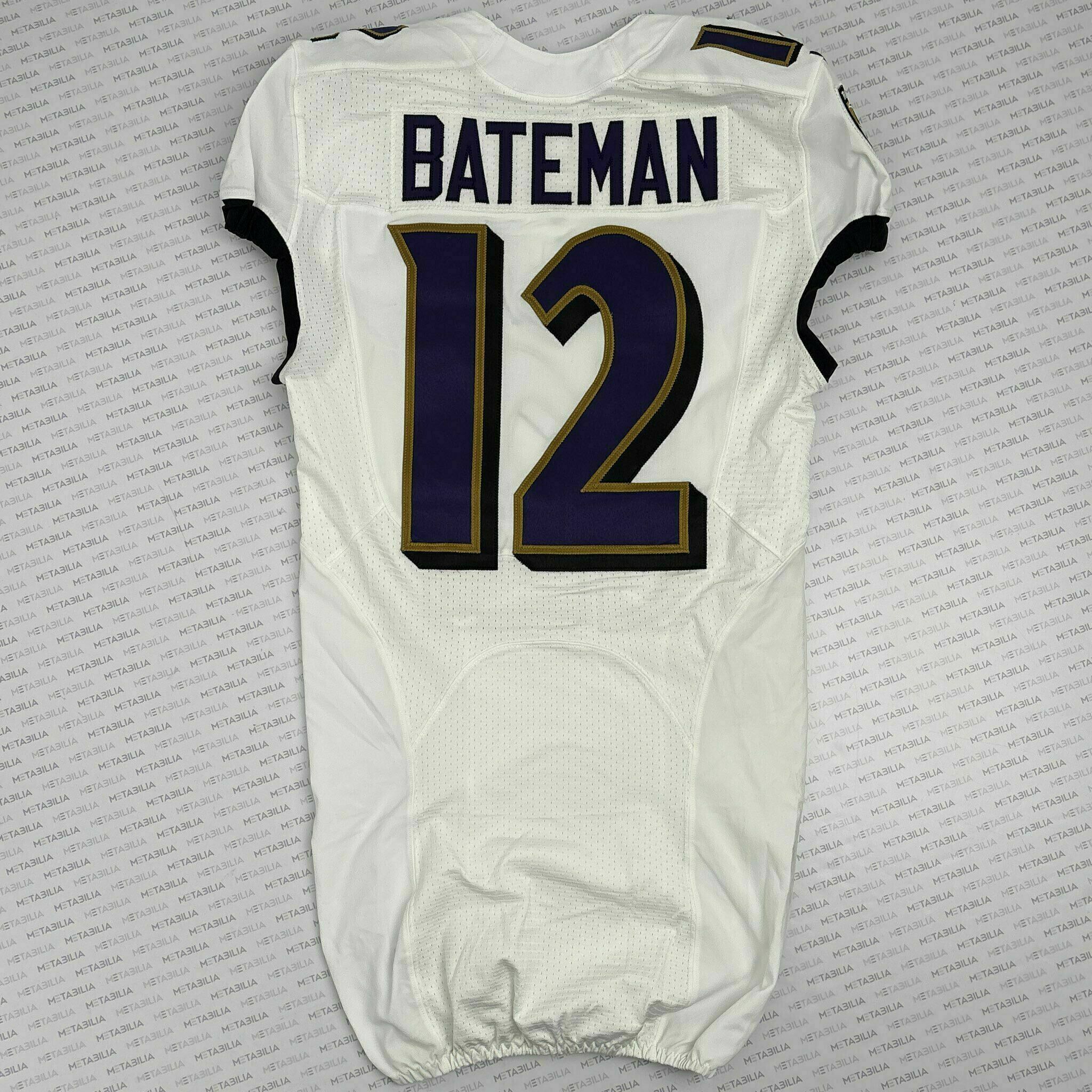 #12 Rashod Bateman Team-Issued White Jersey