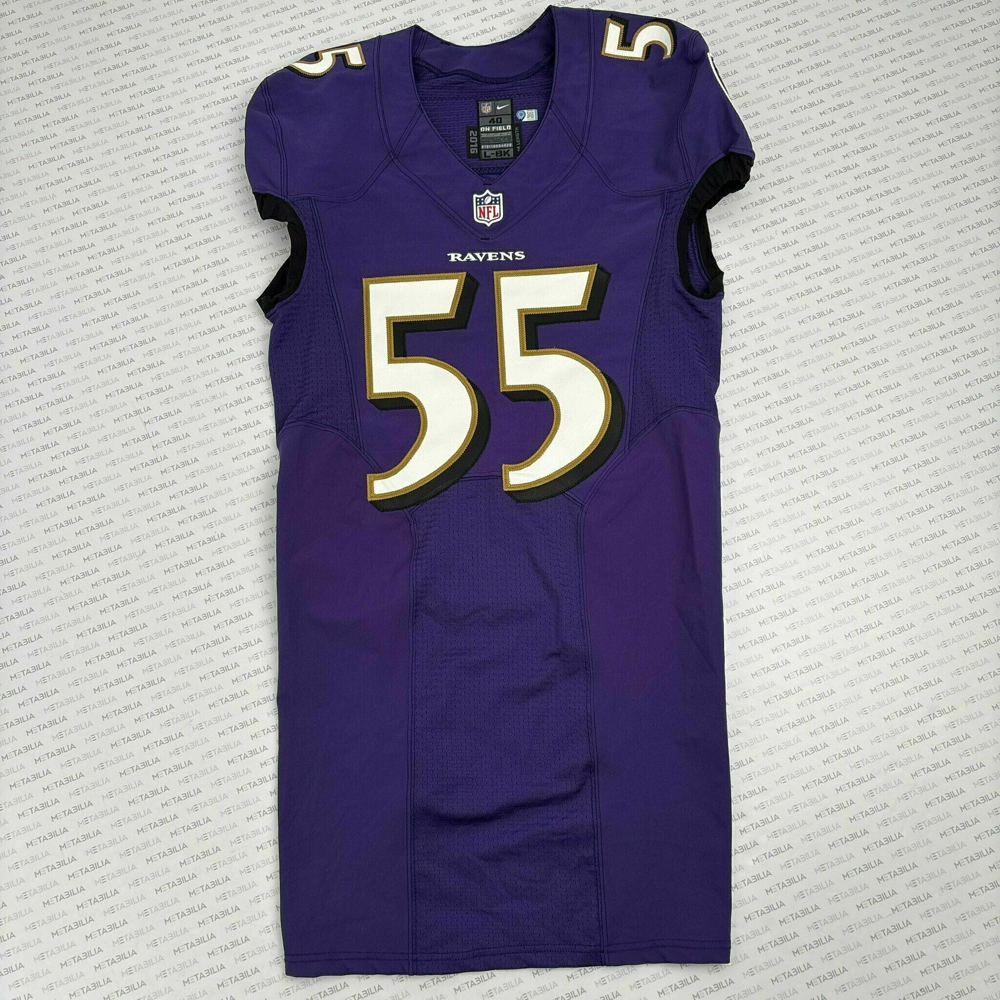 #55 Terrell Suggs Team-Issued Purple Jersey