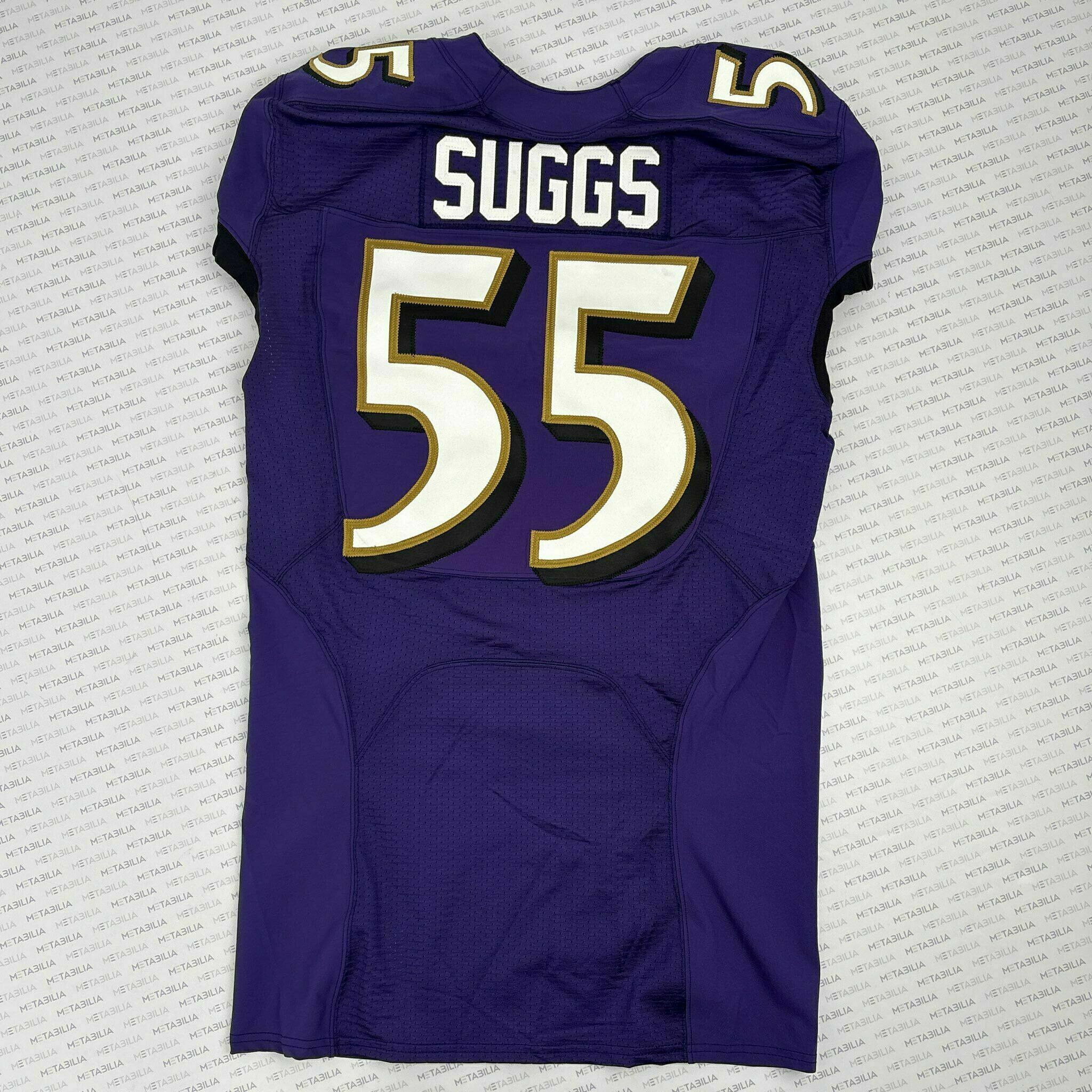 #55 Terrell Suggs Team-Issued Purple Jersey
