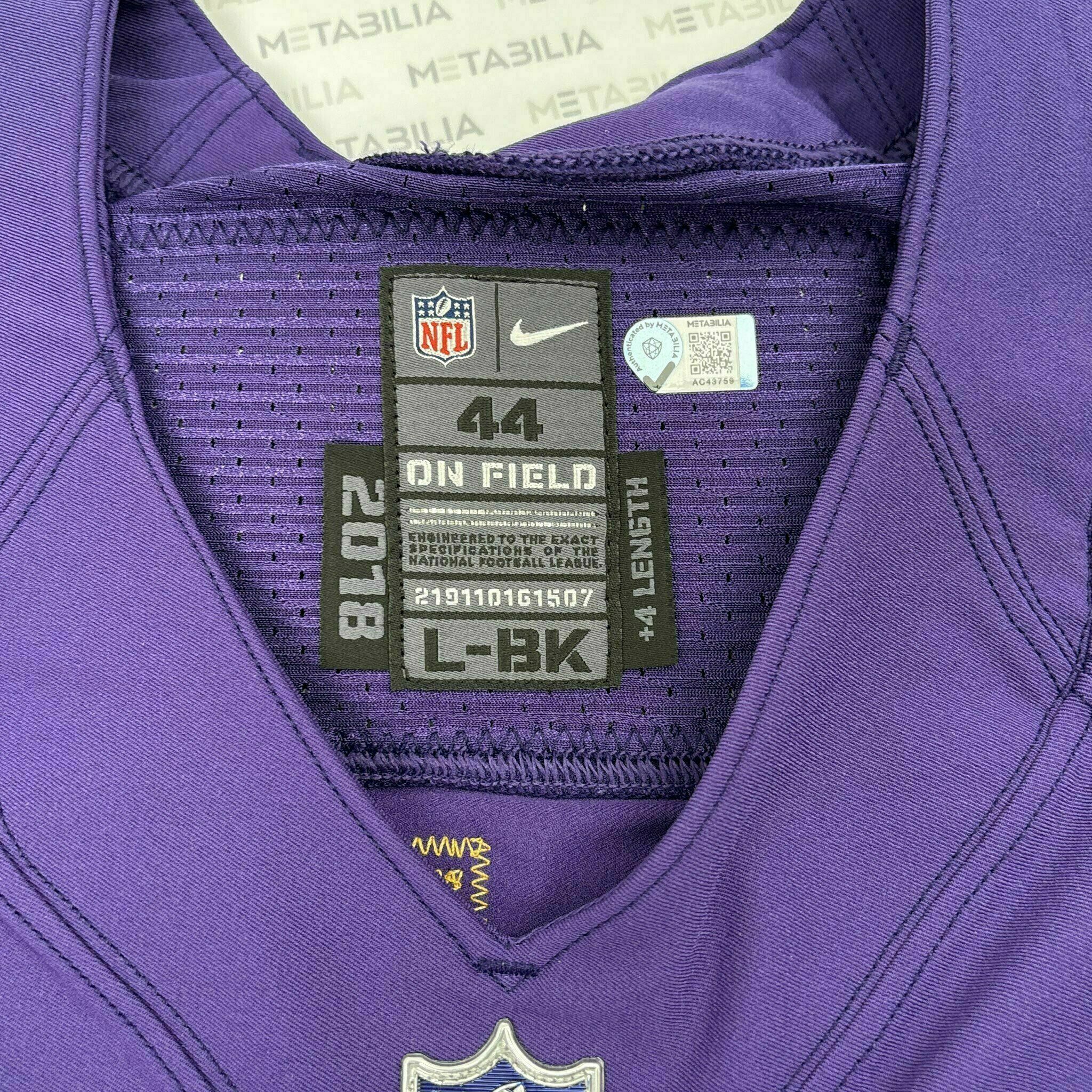 #55 Terrell Suggs Team-Issued Purple Jersey