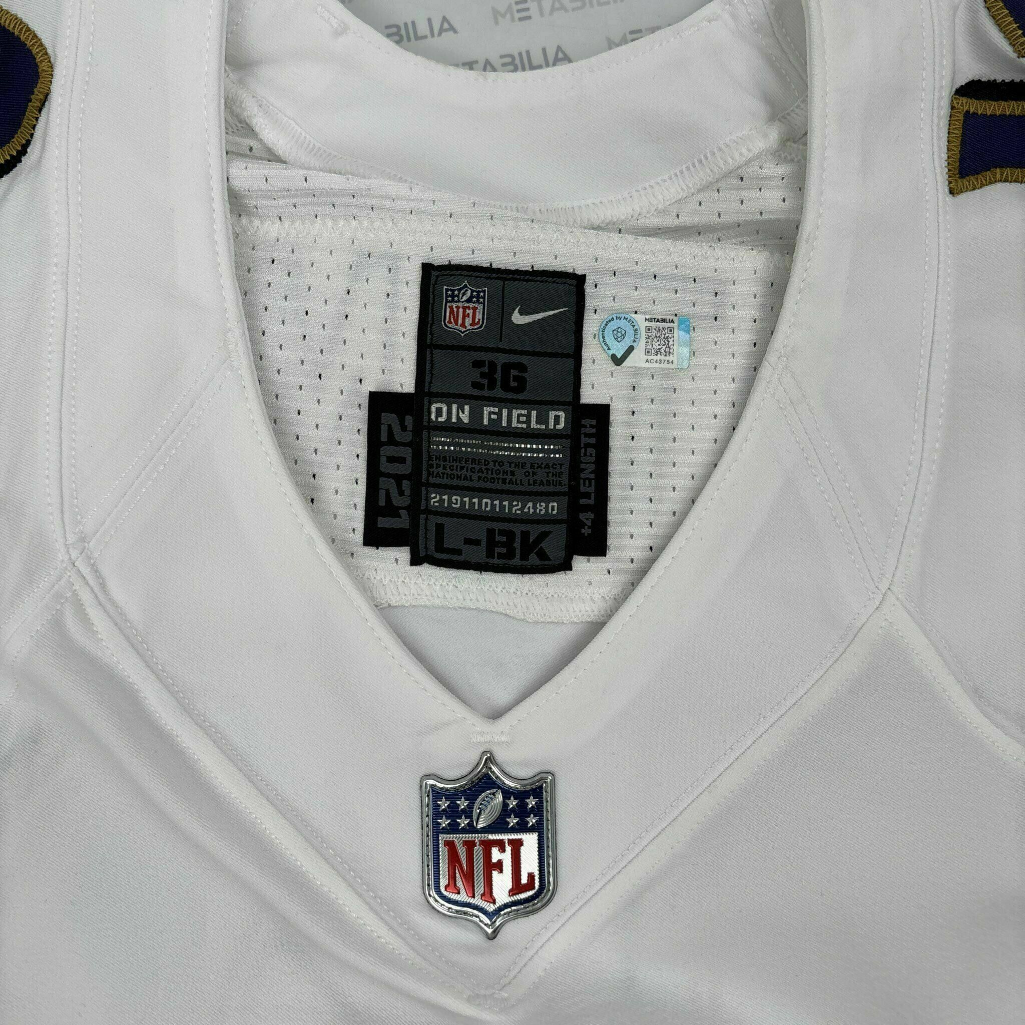 #12 Rashod Bateman Team-Issued White Jersey
