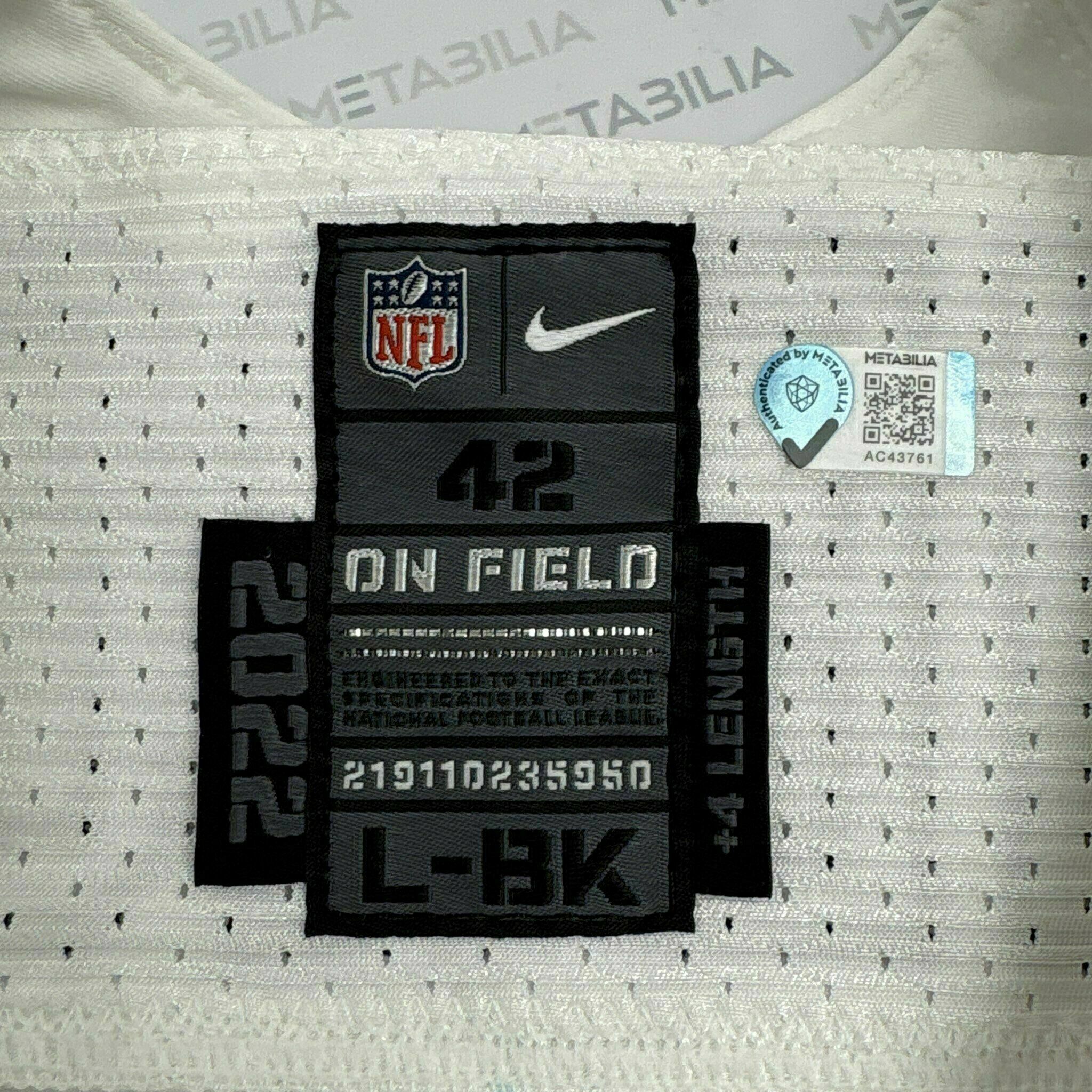 #58 Michael Pierce Team-Issued White Jersey