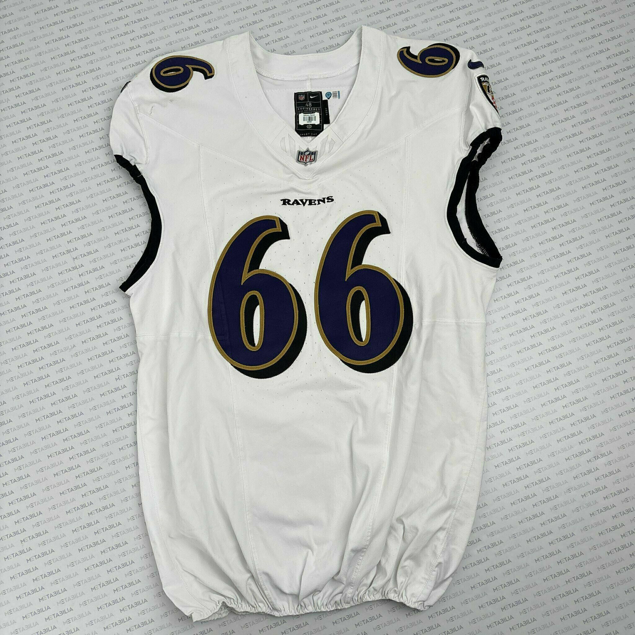 #66 Ben Cleveland Team-Issued White Jersey