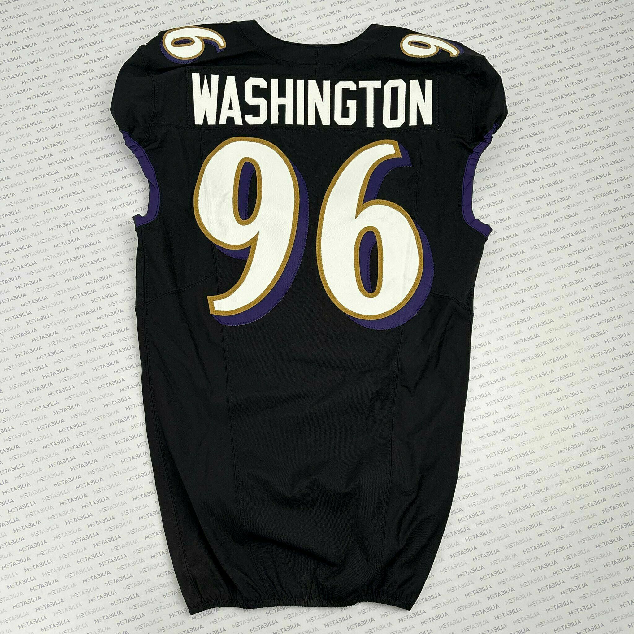 #96 Broderick Washington Team-Issued Black Jersey