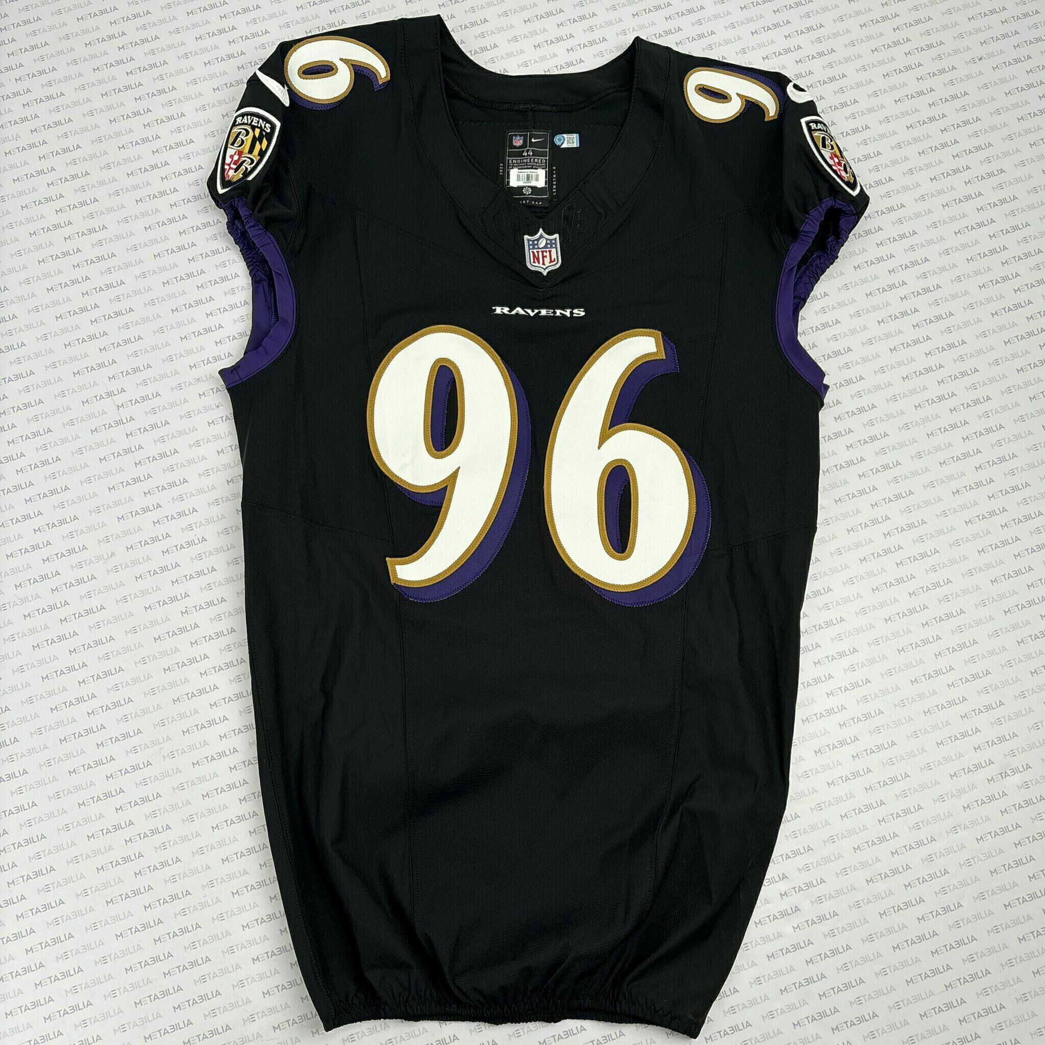 #96 Broderick Washington Team-Issued Black Jersey