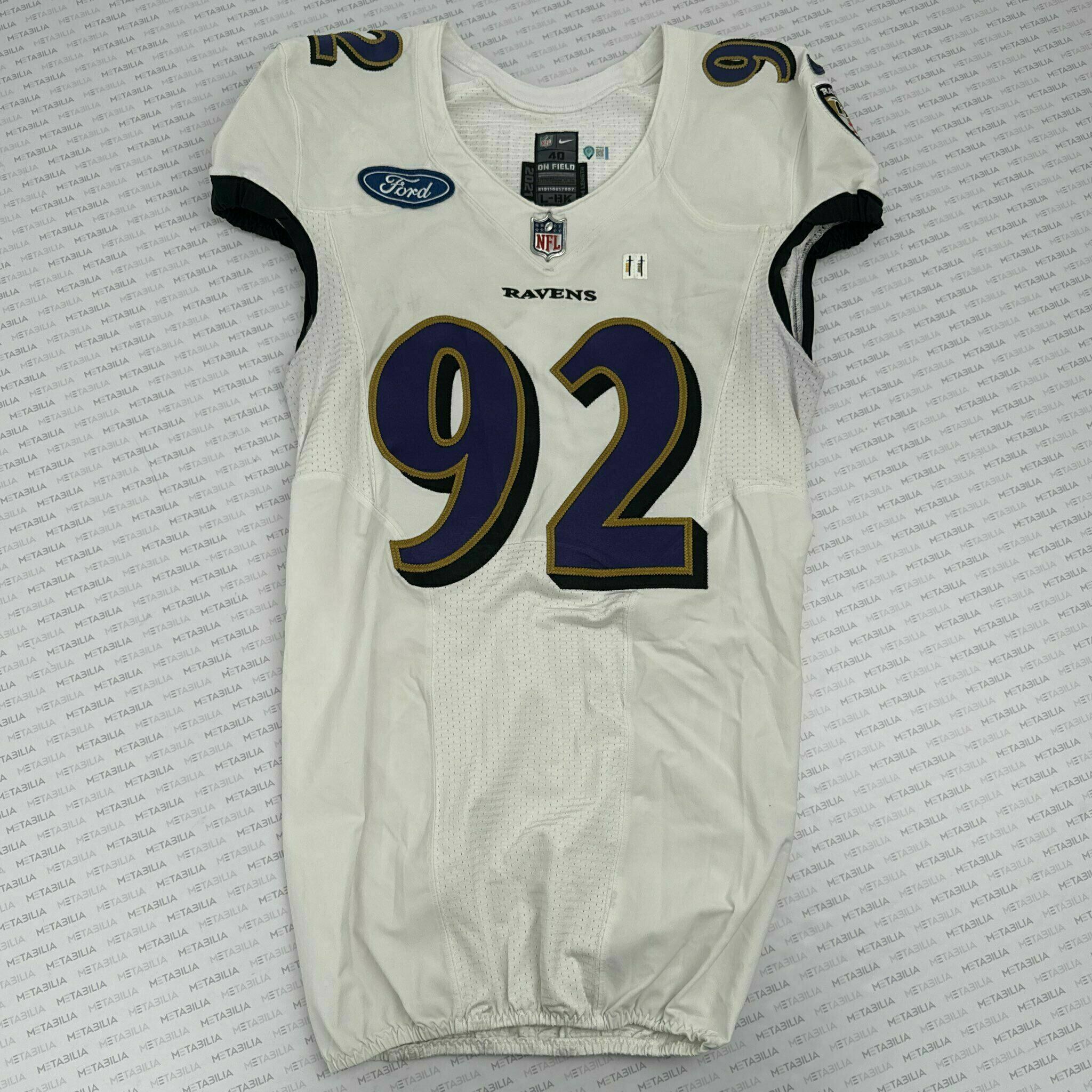 #92 Nnamdi Madubuike Team-Issued White Jersey