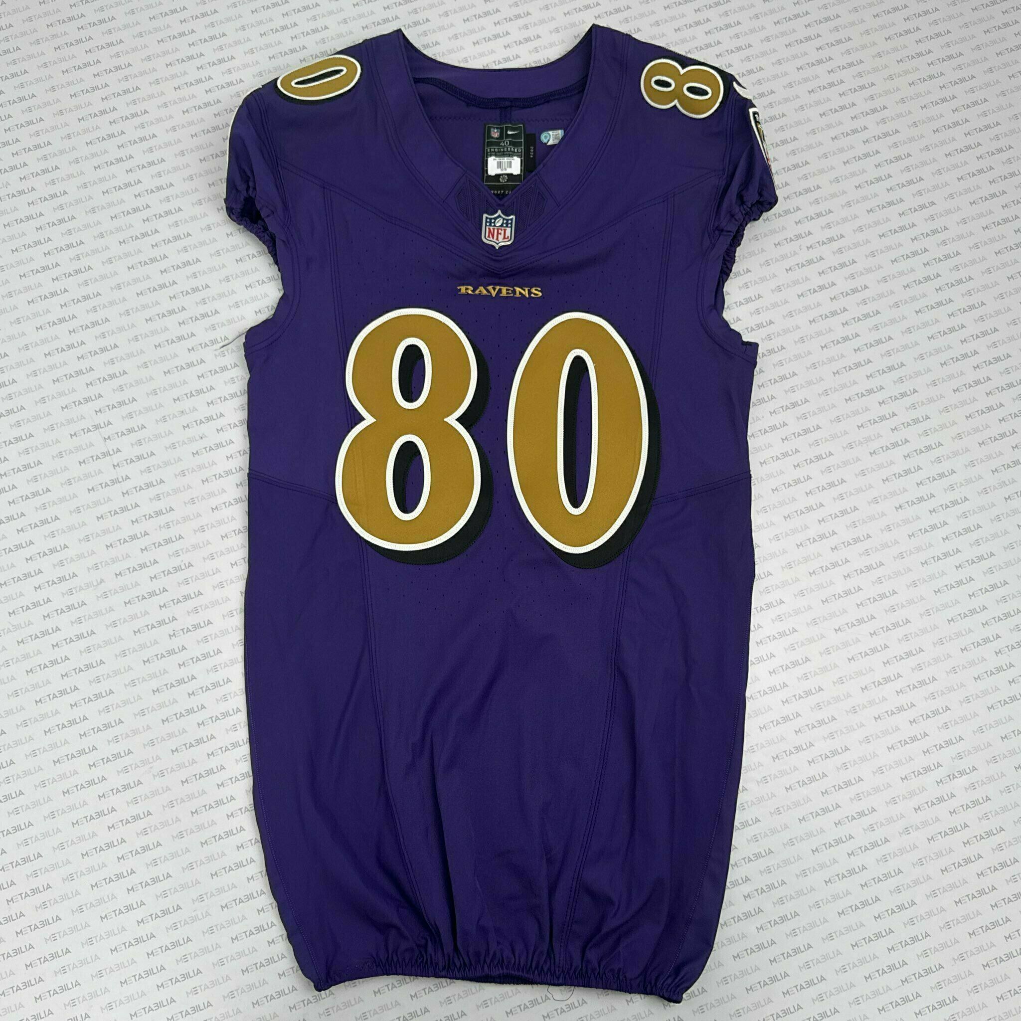 #80 Isaiah Likely Team-Issued Purple Jersey