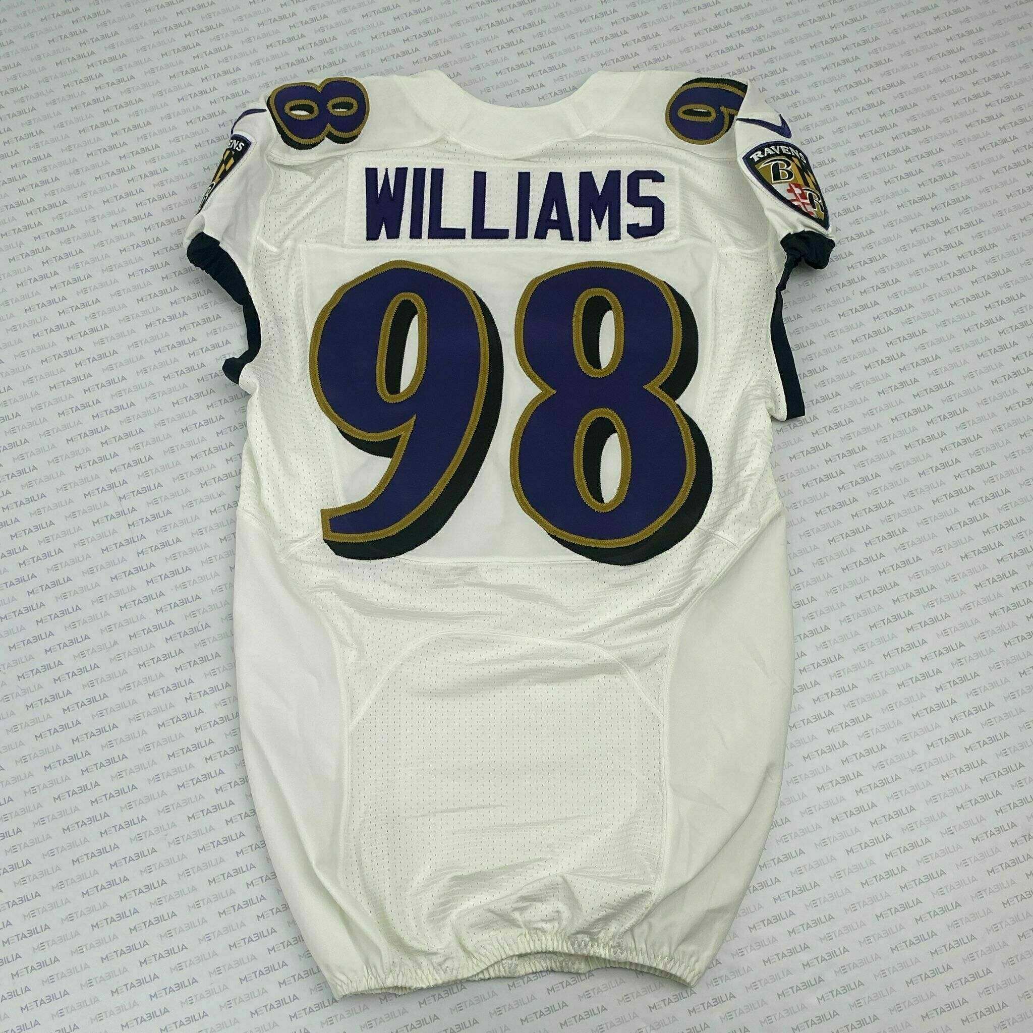 #98 Brandon Williams Team-Issued White Jersey