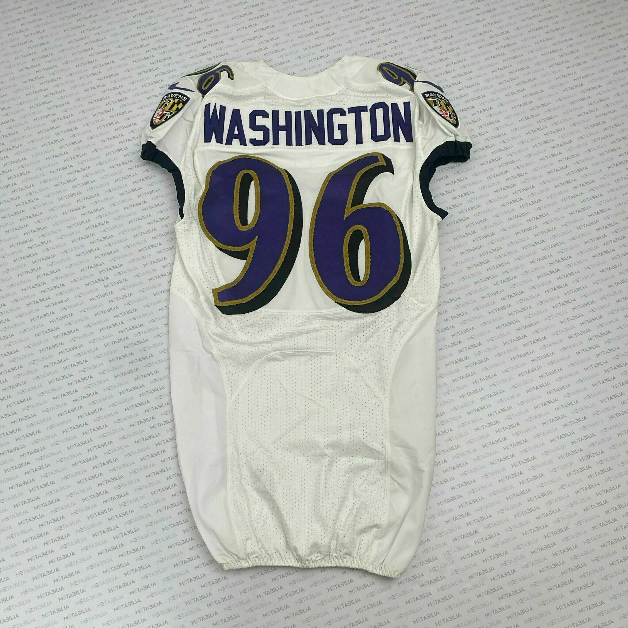 #96 Broderick Washington Team-Issued White Jersey