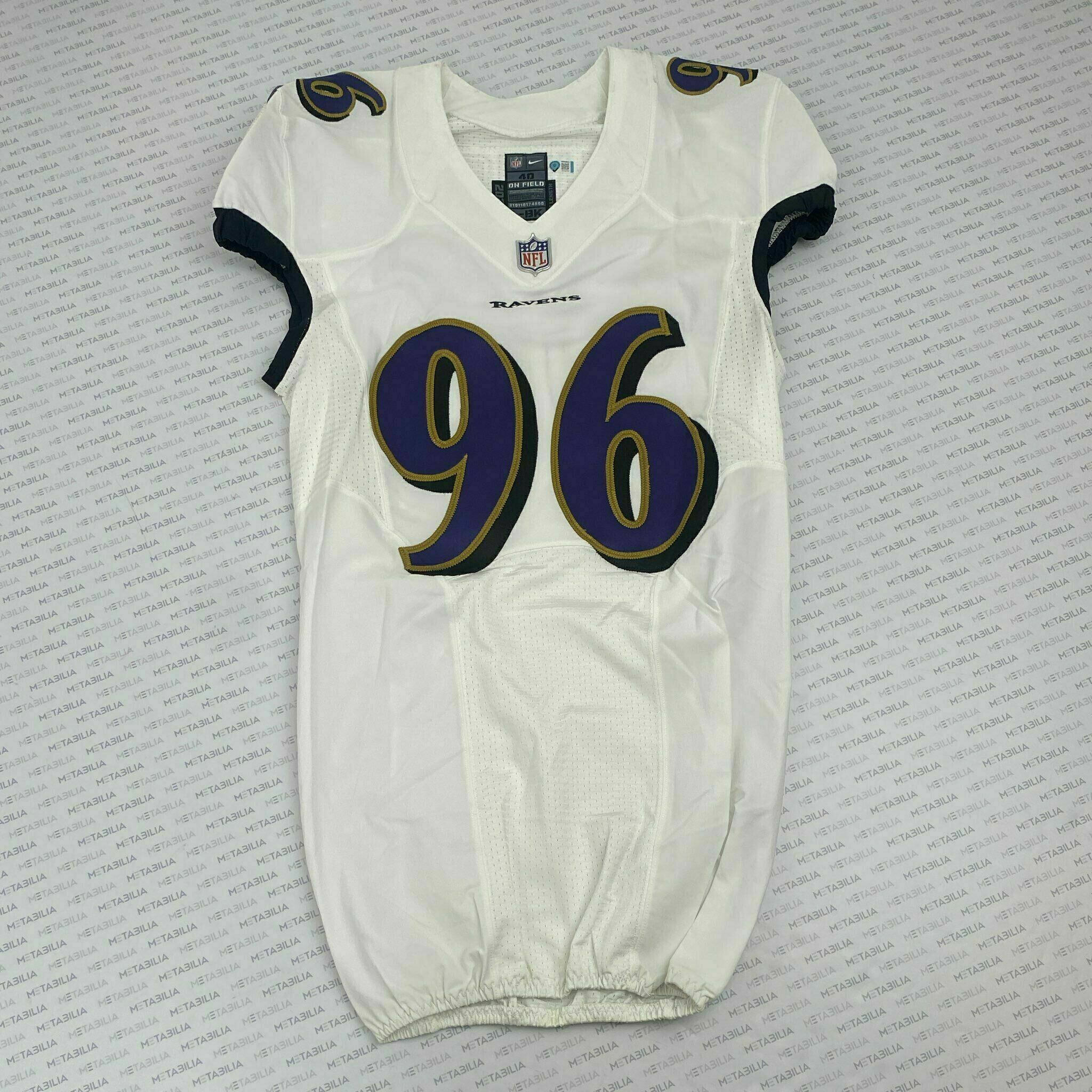 #96 Broderick Washington Team-Issued White Jersey