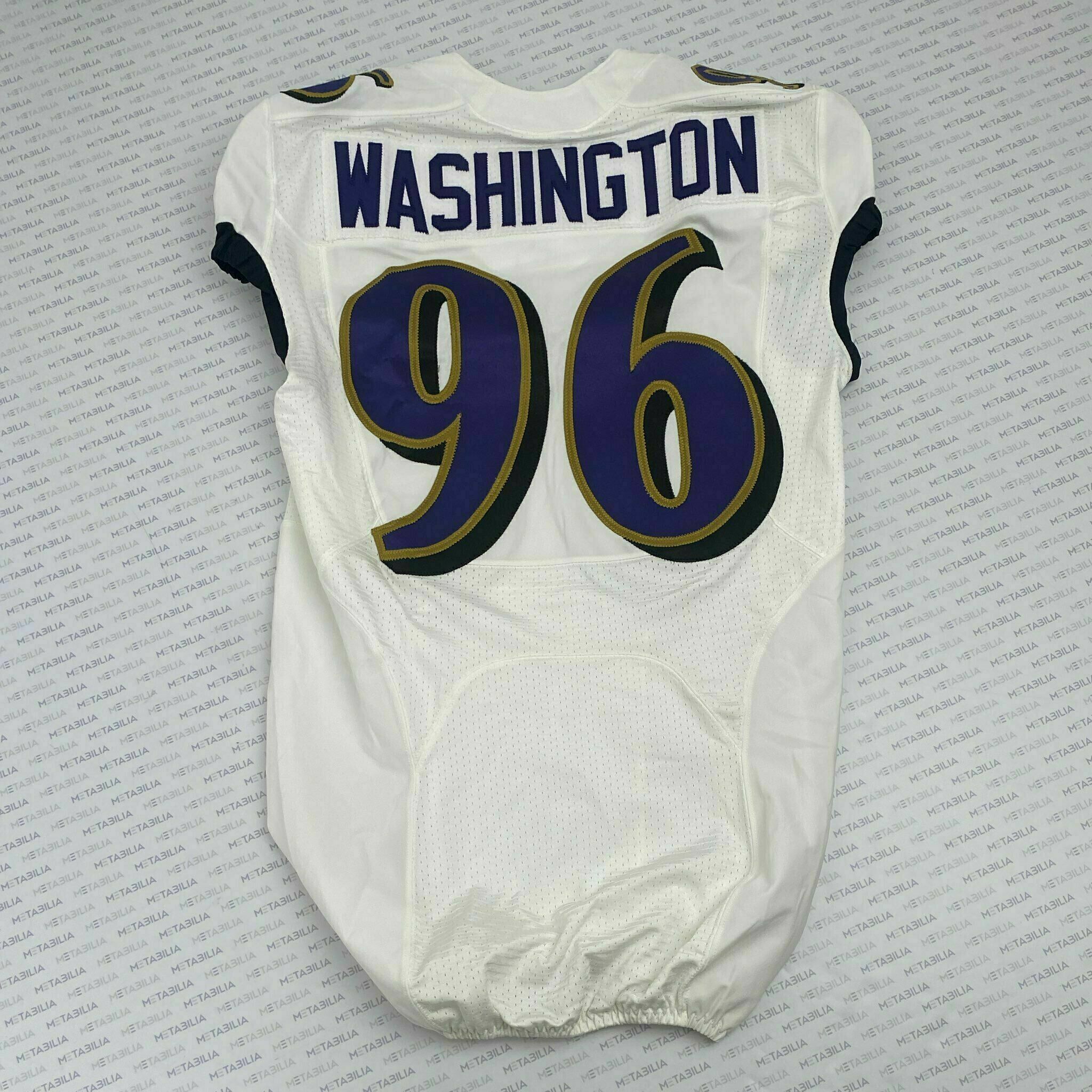 #96 Broderick Washington Team-Issued White Jersey