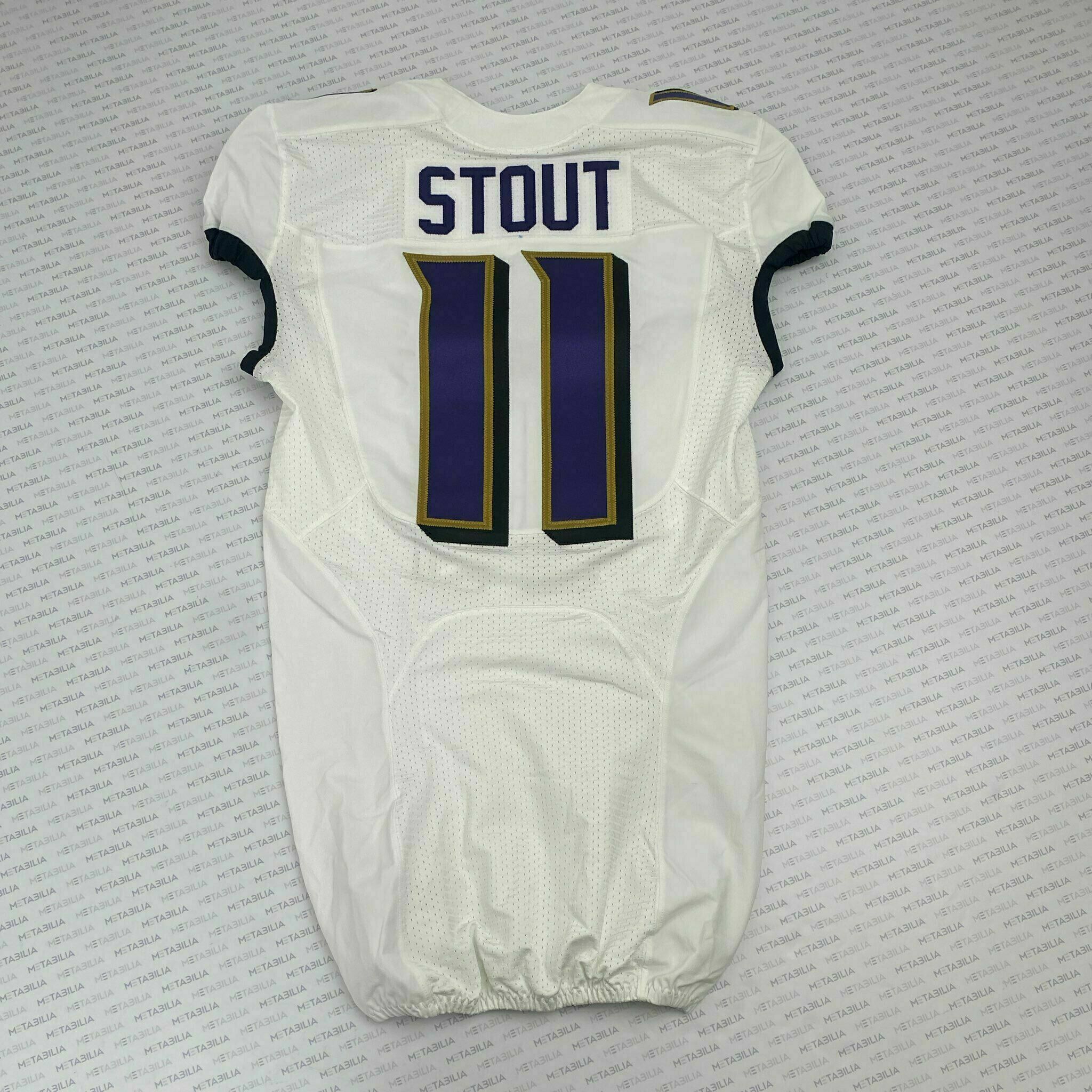 #11 Jordan Stout Team-Issued White Jersey