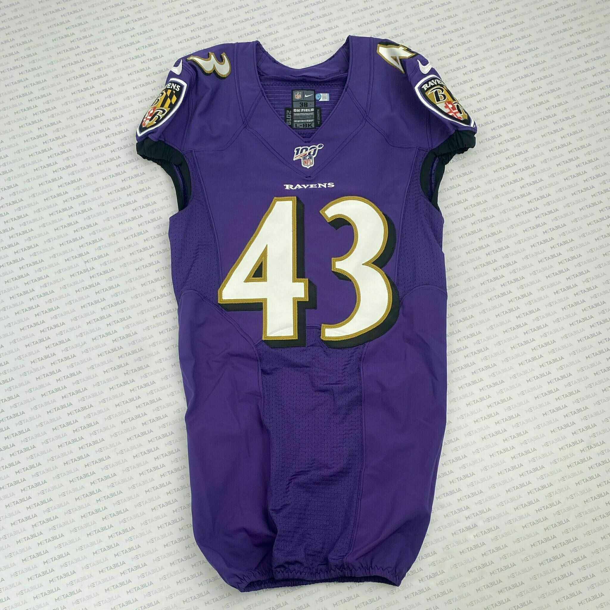 #43 Justice Hill Team-Issued Purple Jersey