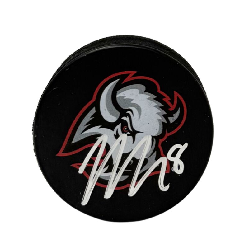 Michael Kesselring Signed Buffalo Sabres Large Goathead Logo Hockey Puck