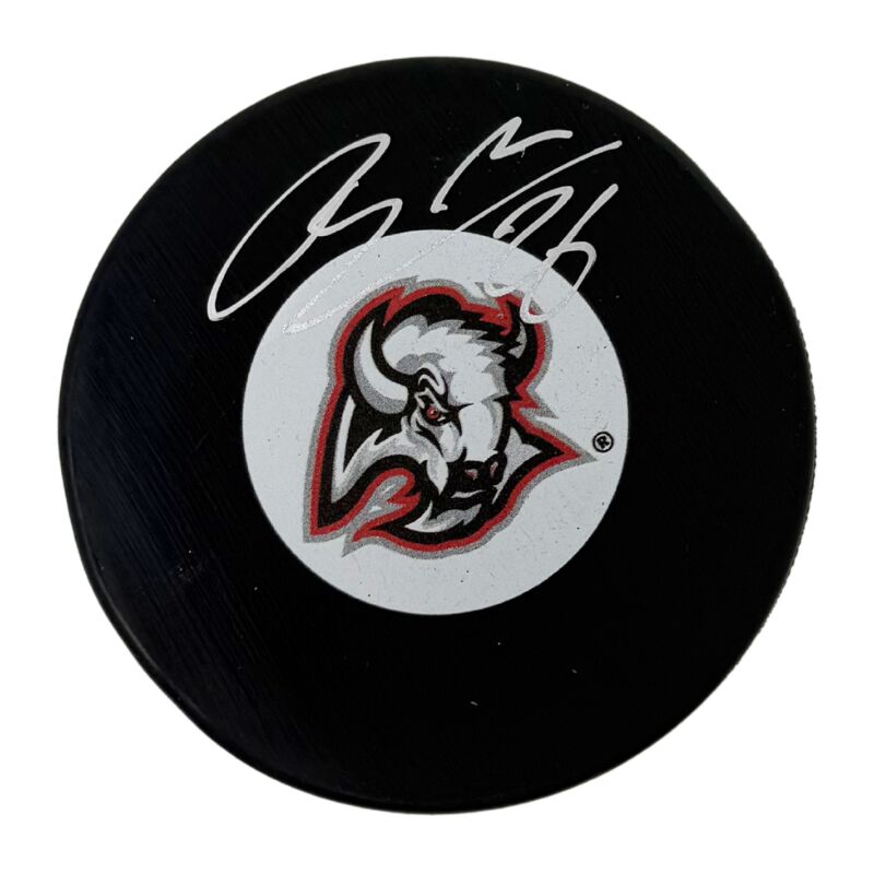 Rasmus Dahlin Signed Buffalo Sabres Small Goathead Logo Hockey Puck