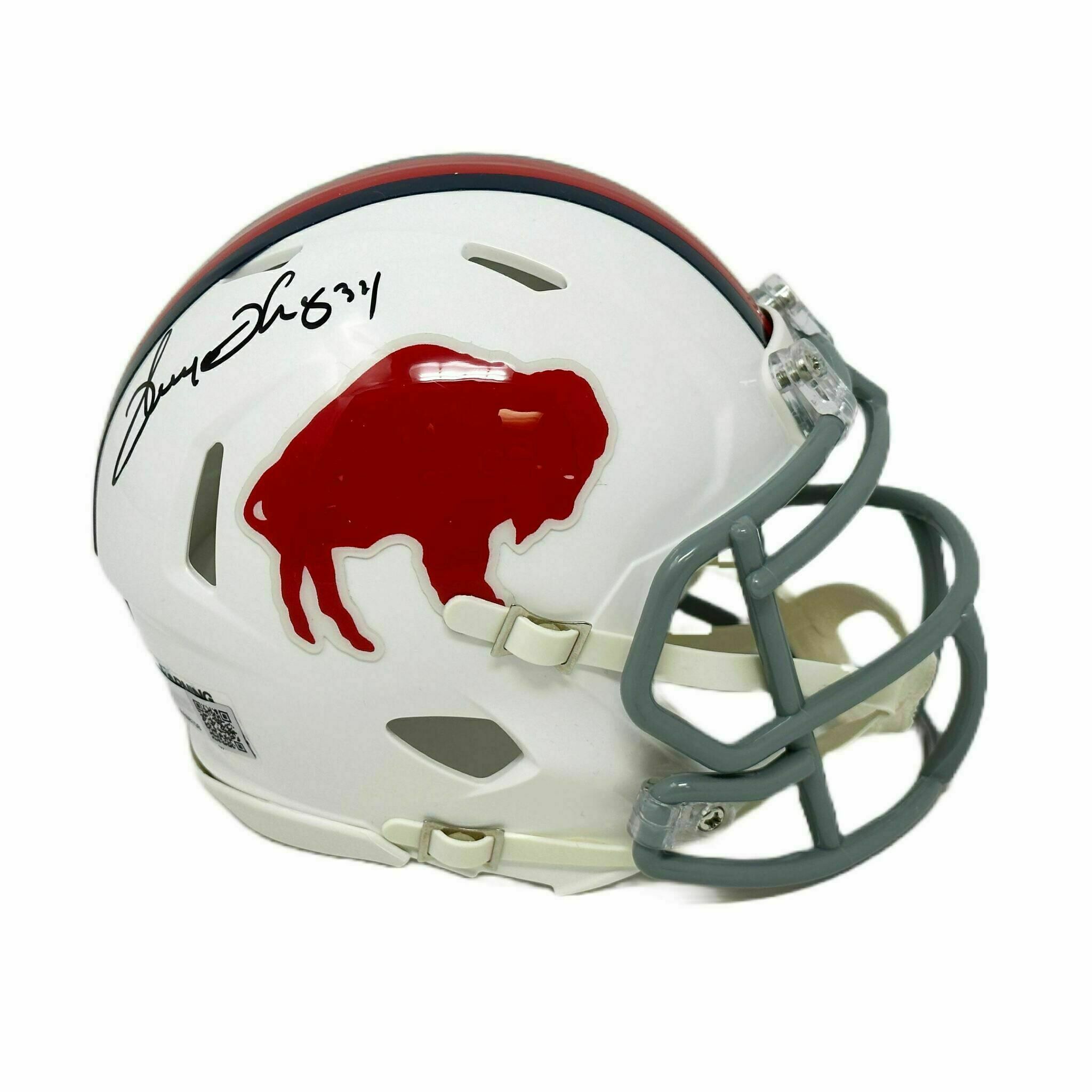 Thurman Thomas Signed Buffalo Bills Standing Buffalo Speed Mini Helmet