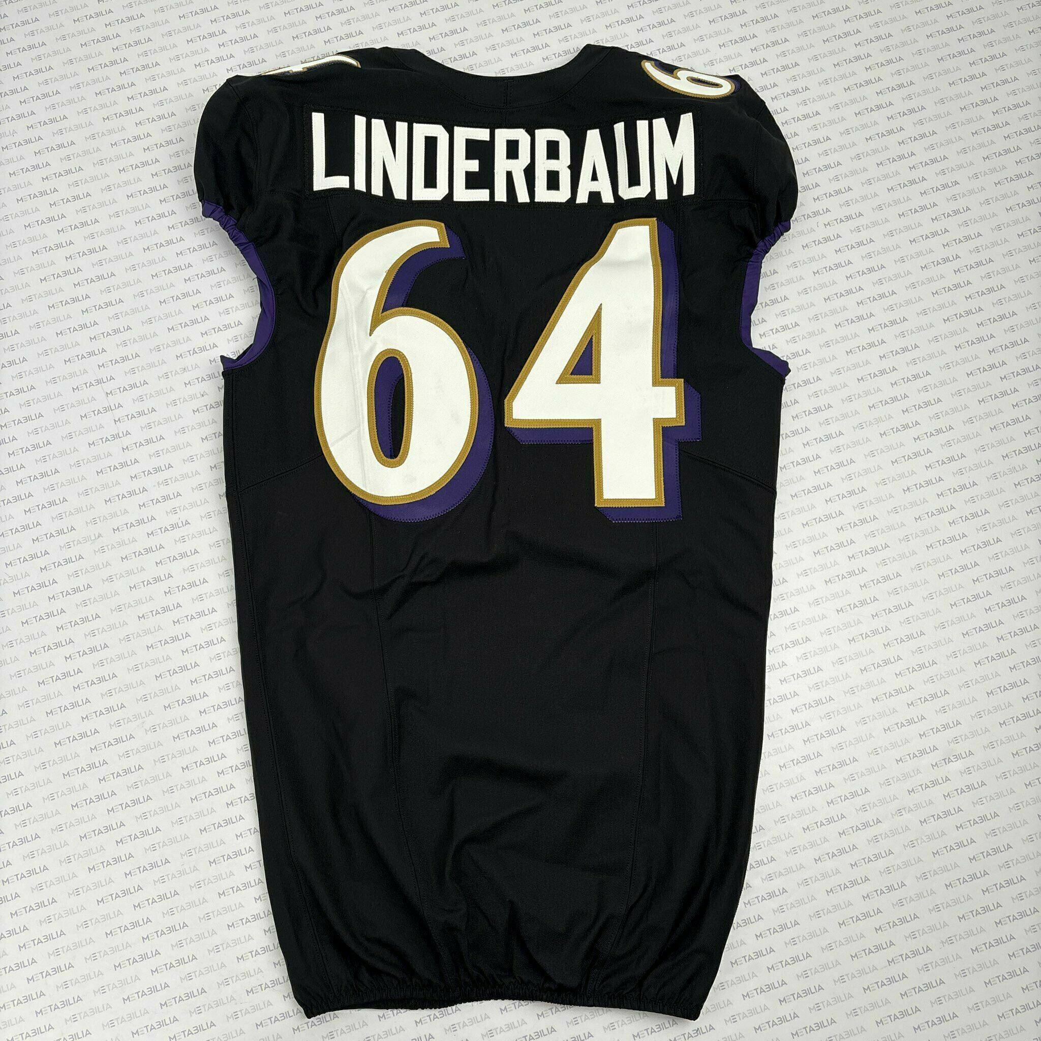 #64 Tyler Linderbaum Team-Issued Black Jersey