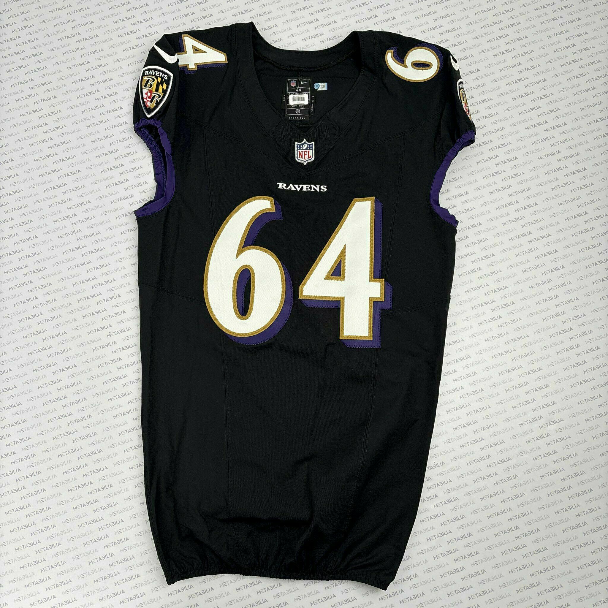 #64 Tyler Linderbaum Team-Issued Black Jersey