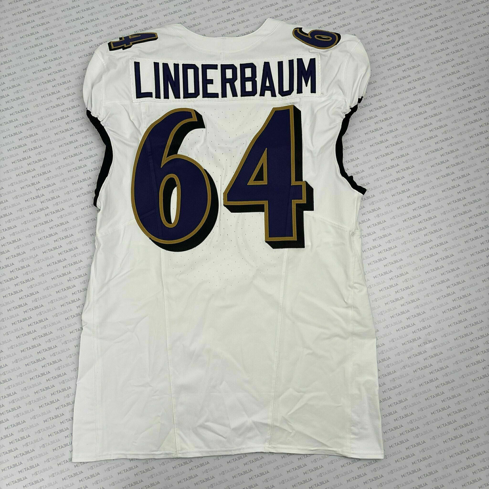 #64 Tyler Linderbaum Team-Issued White Jersey