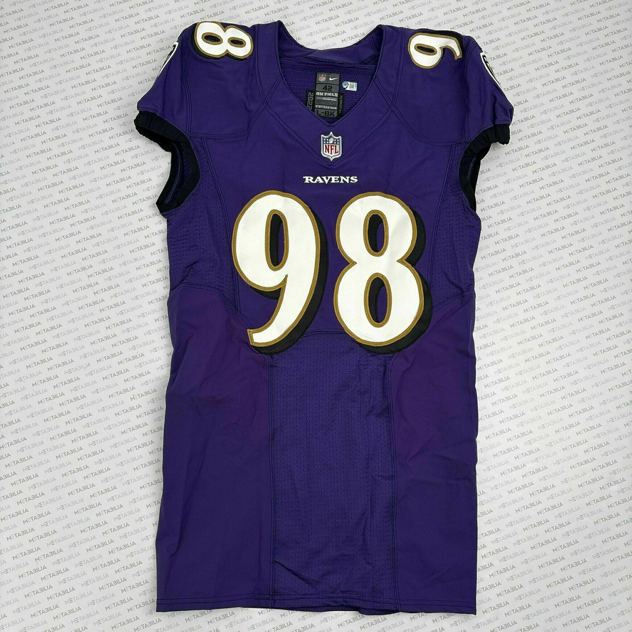 #98 Travis Jones Team-Issued Purple Jersey