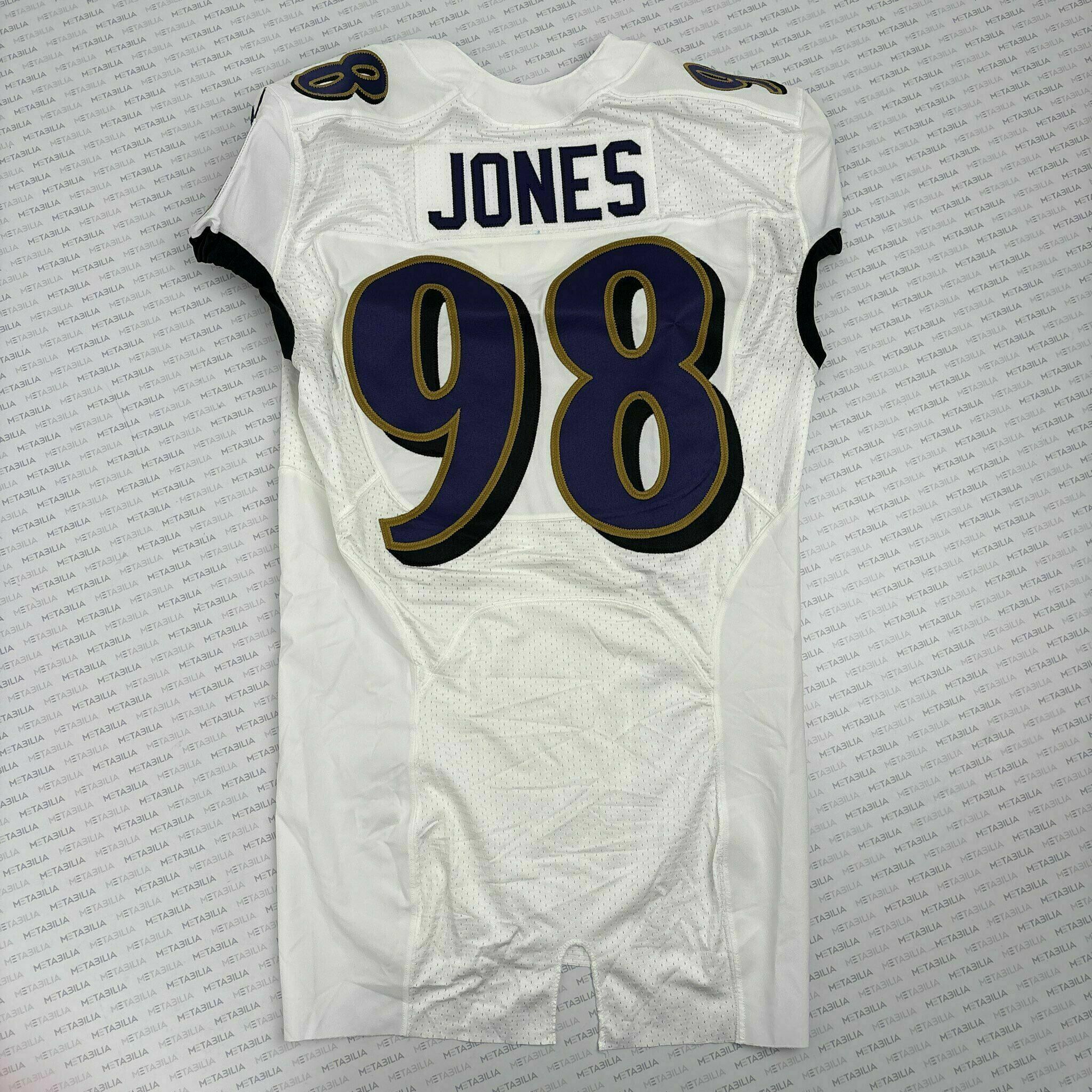 #98 Travis Jones Team-Issued White Jersey
