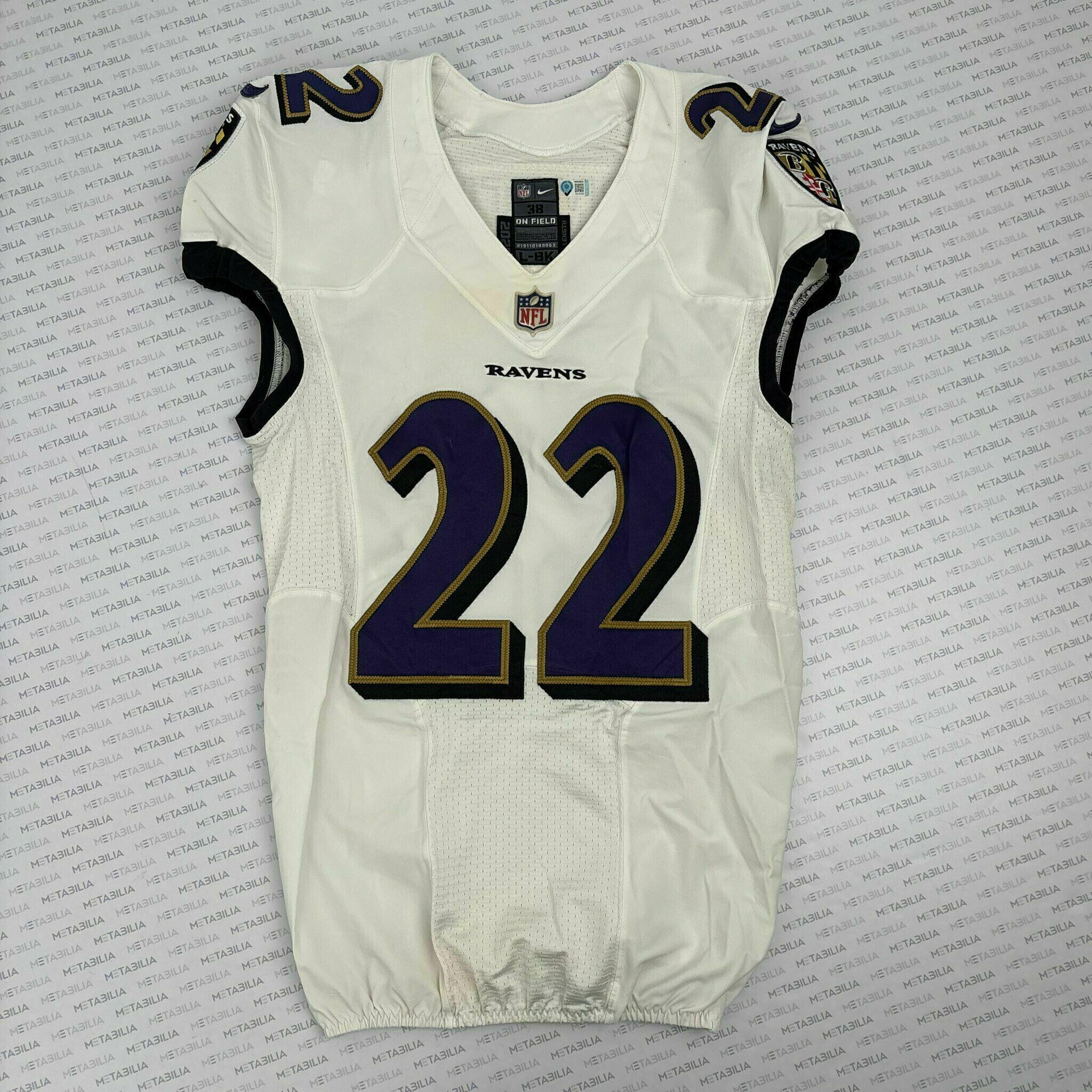 #22 Jimmy Smith Team-Issued White Jersey