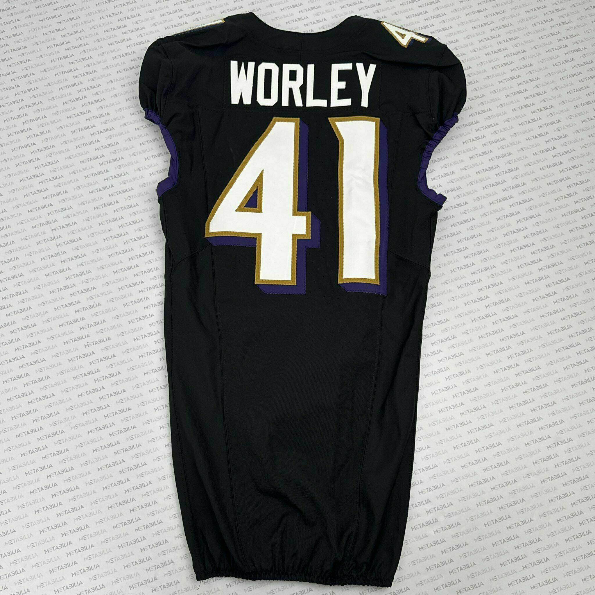 #41 Daryl Worley Team-Issued Black Jersey