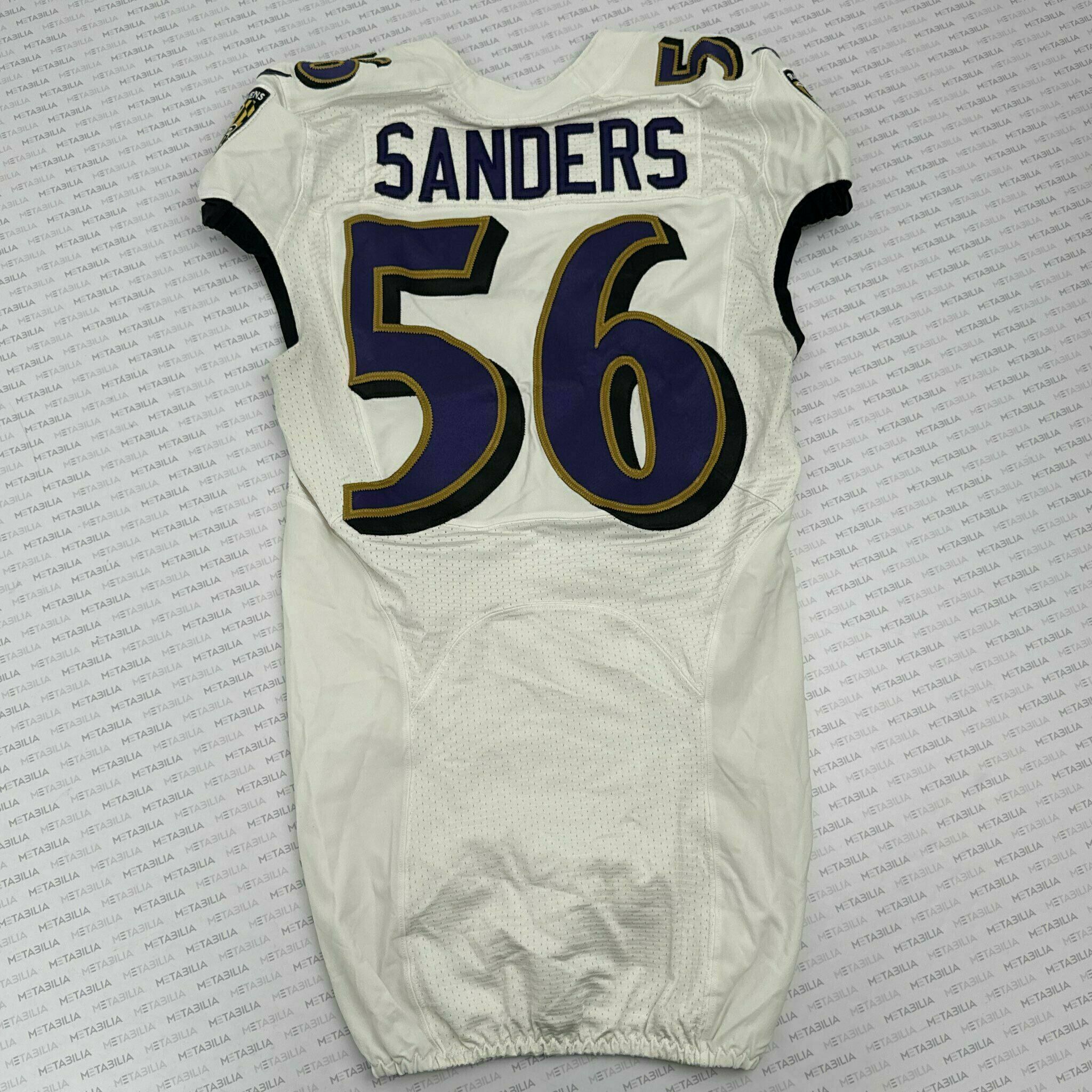 #56 Kelle Sanders Team-Issued White Jersey