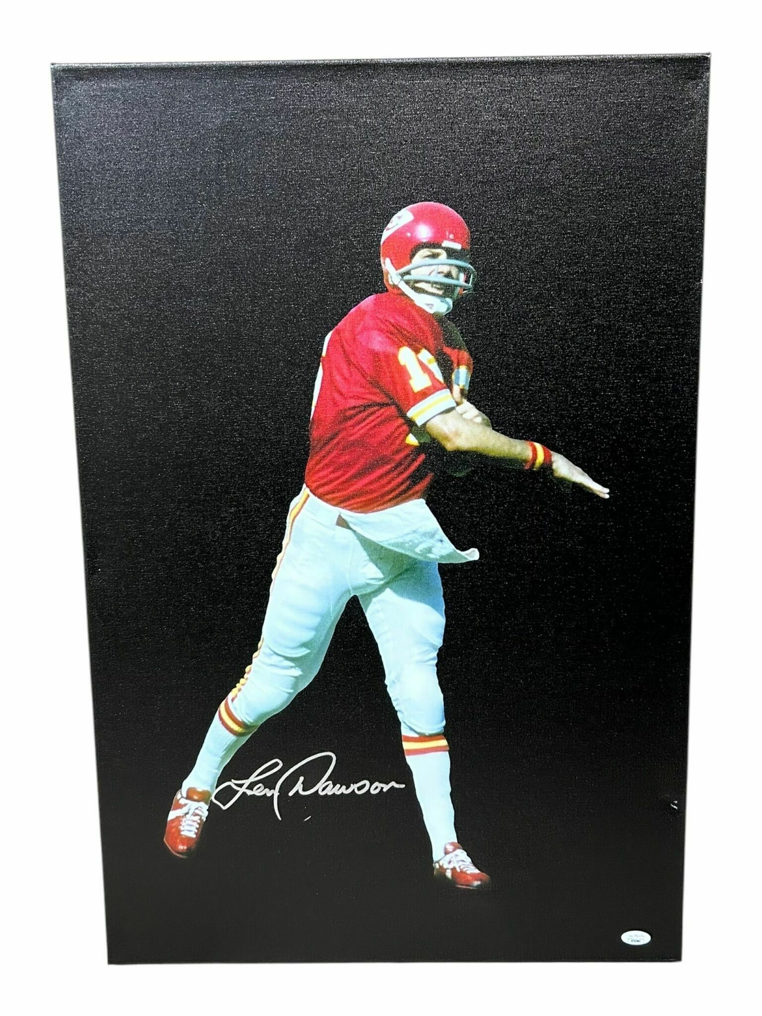 Len Dawson Autographed Kansas City Chiefs 20x30 Spotlight Canvas - JSA Authentic