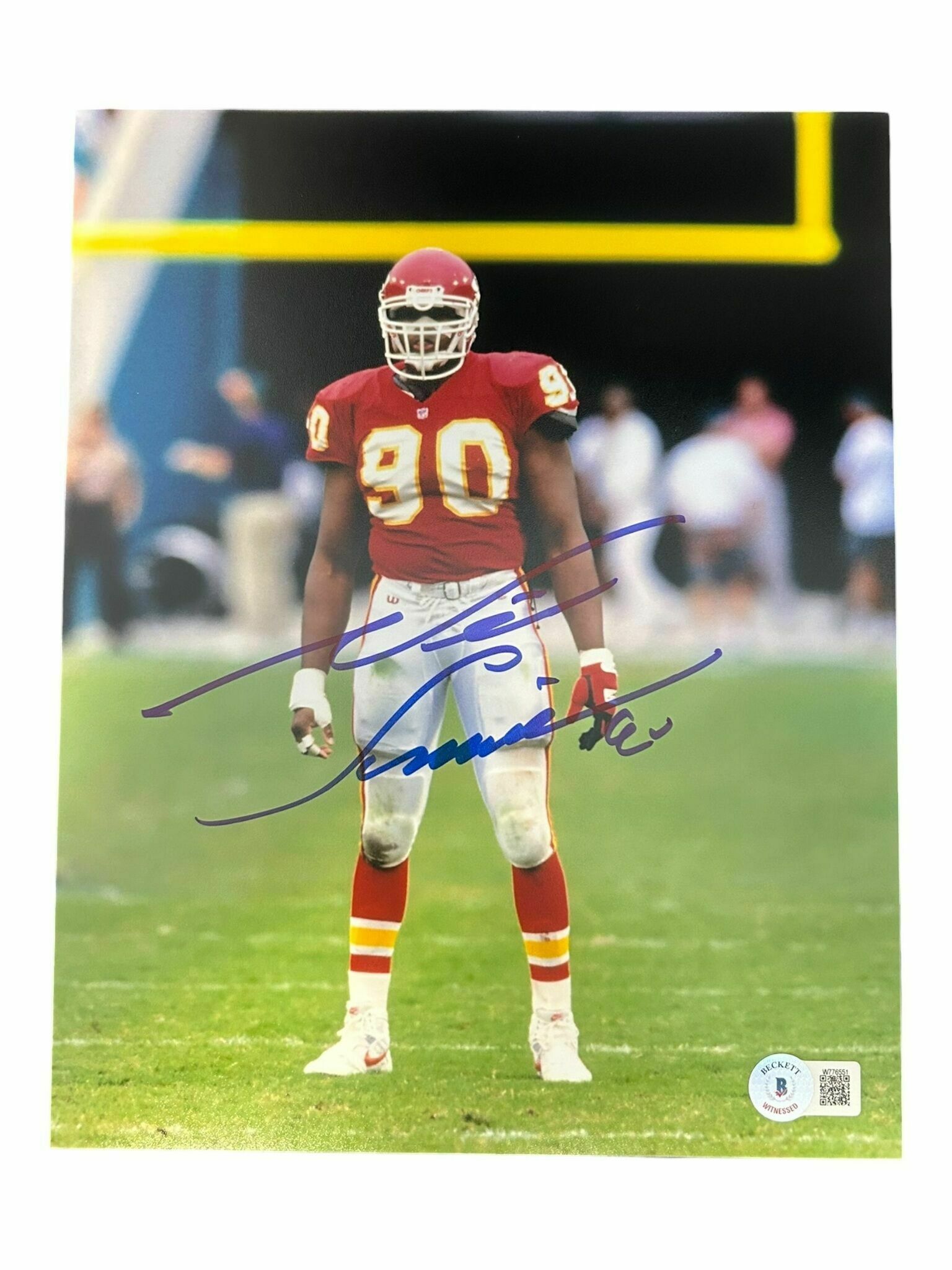 Neil Smith Autographed 8x10 Photo Standing Upright in Red Jersey - Beckett Authentic