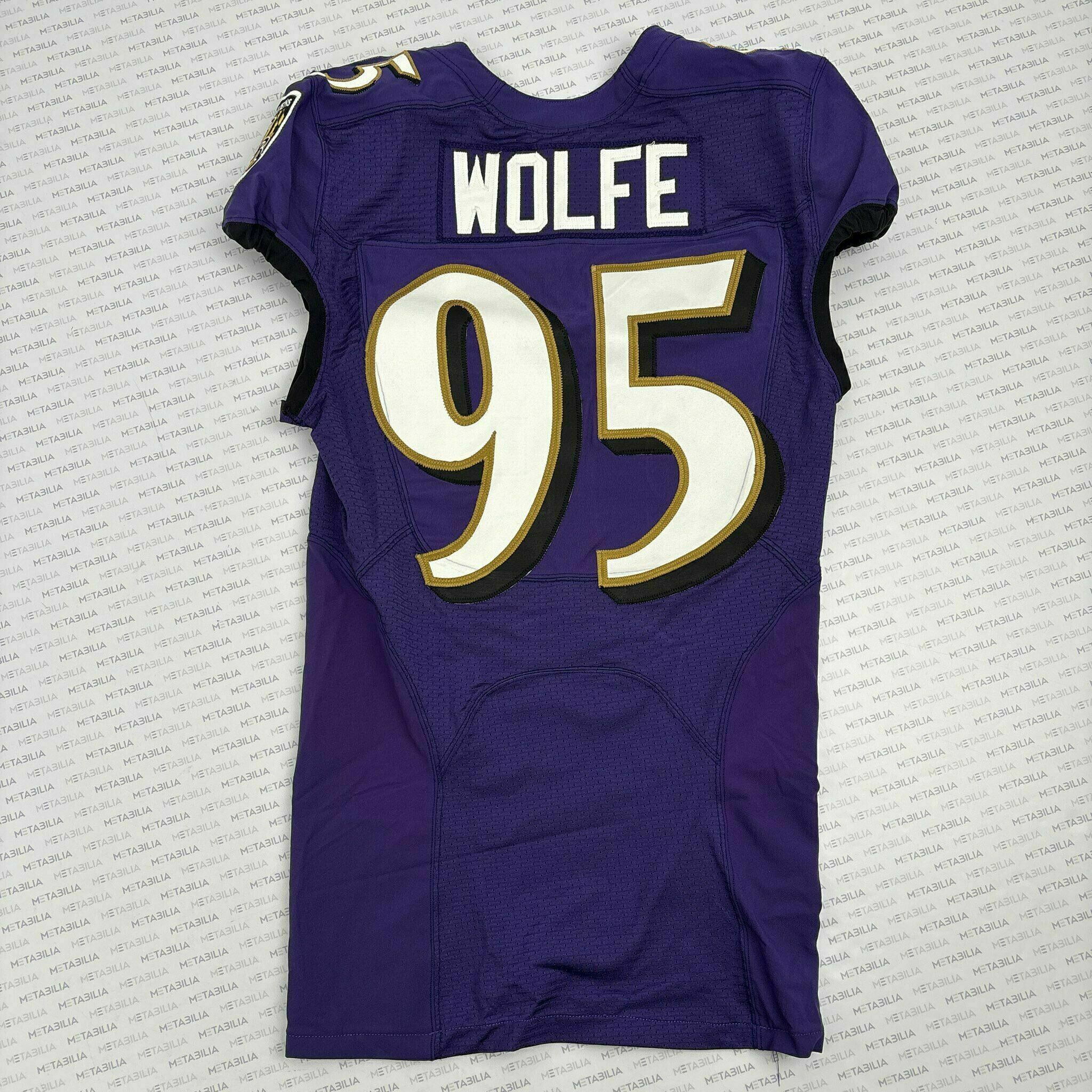#95 Derek Wolfe Team-Issued Purple Jersey